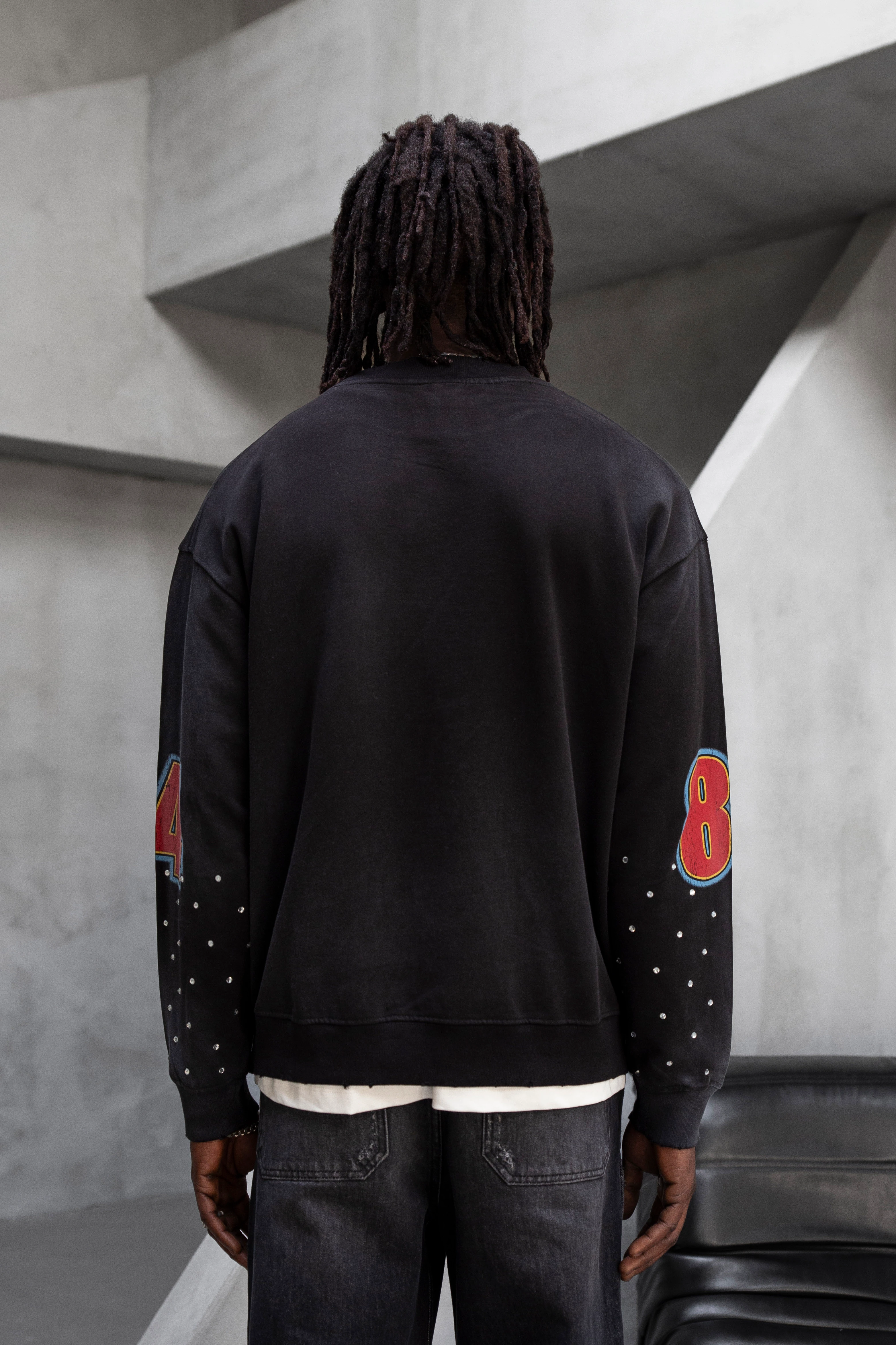 Black Racing Club Graphic Sweatshirt