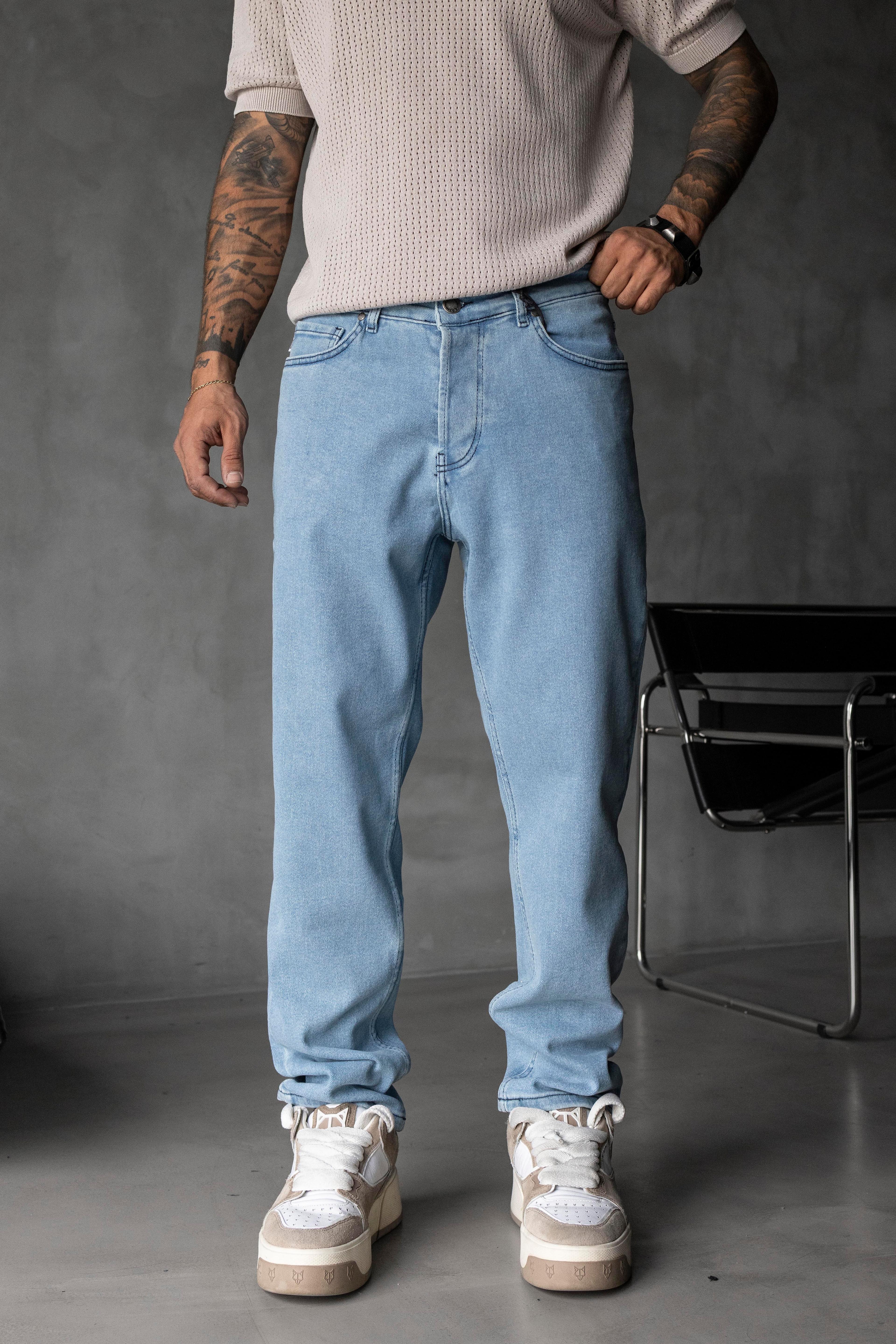 Loose Fit Açık Mavi Denim Jean