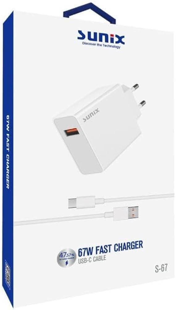 Sunix 67W USB-C Type-C Hızlı Şarj Seti s-67