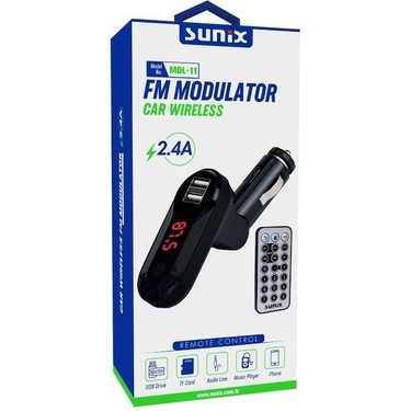 Sunix Araç Çakmaklık Fm Bluetooth Transmitter Modülatörü 