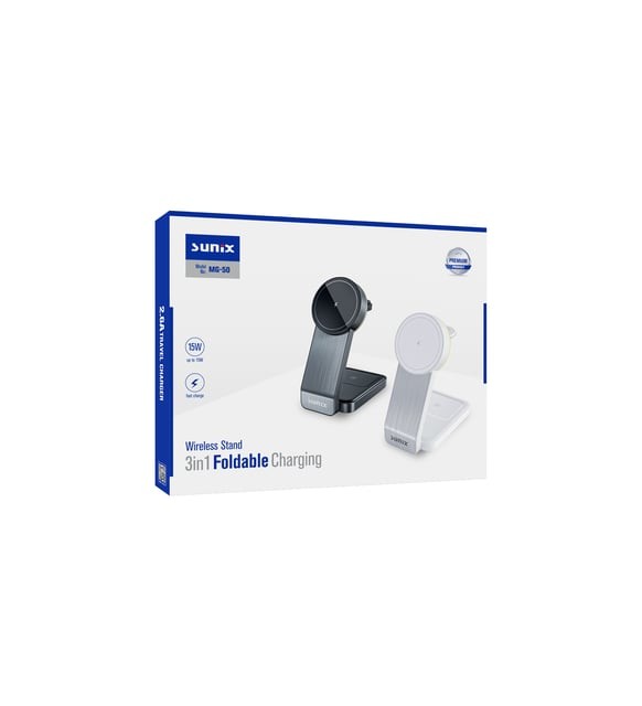 Sunix 3in1 15W Hızlı Şarj Özellikli Magsafe Wireless Stand mg-50