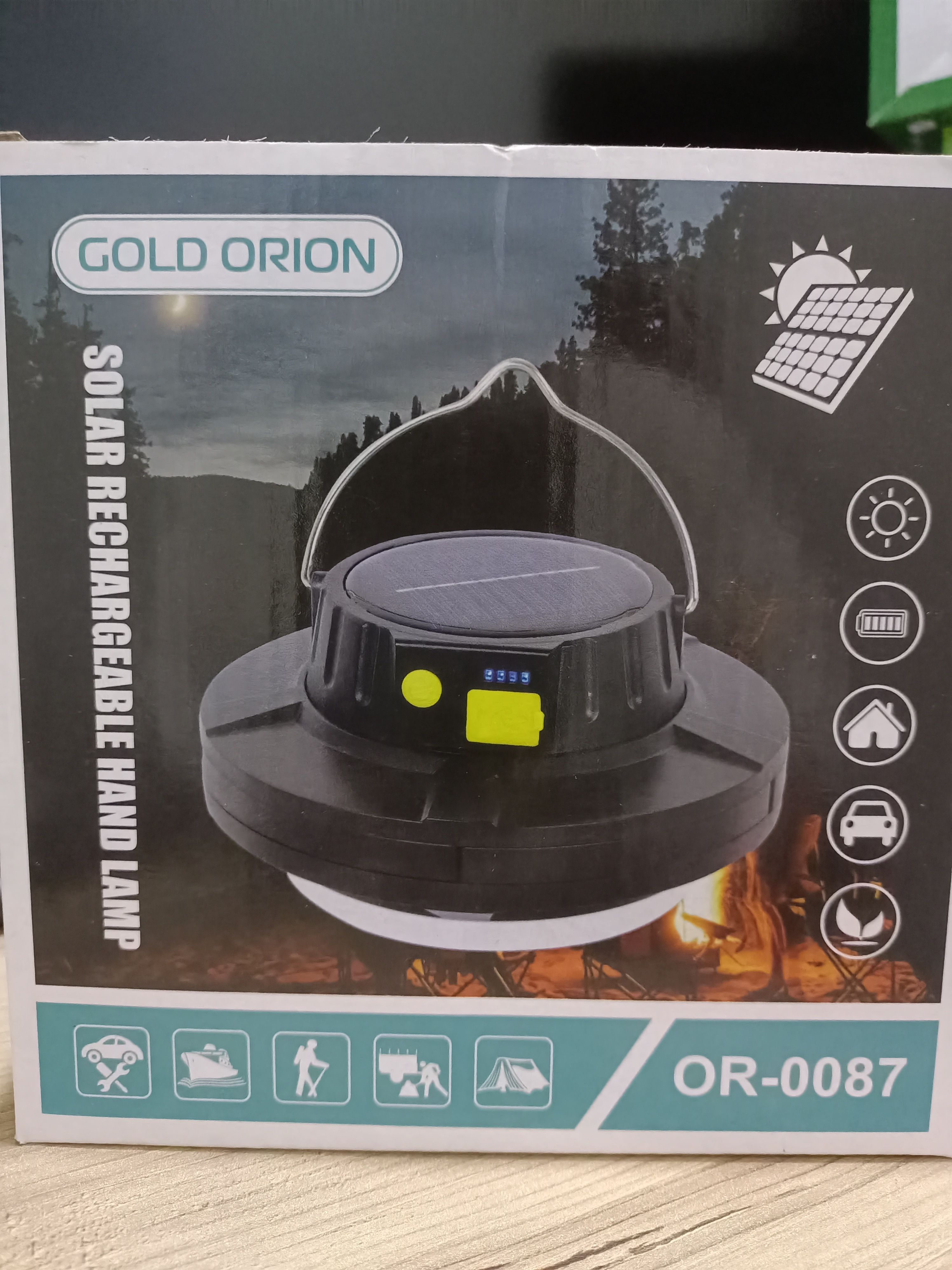 SOLAR ŞARJLI EL LAMBASI GOLD ORION OR-0087