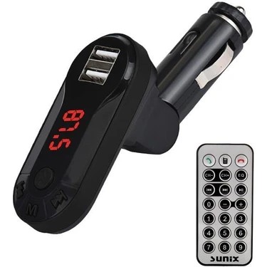 Sunix Araç Çakmaklık Fm Bluetooth Transmitter Modülatörü 