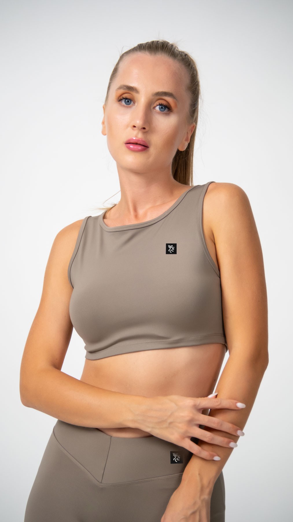KEEP RISEN Kolsuz Crop Top - Vizon