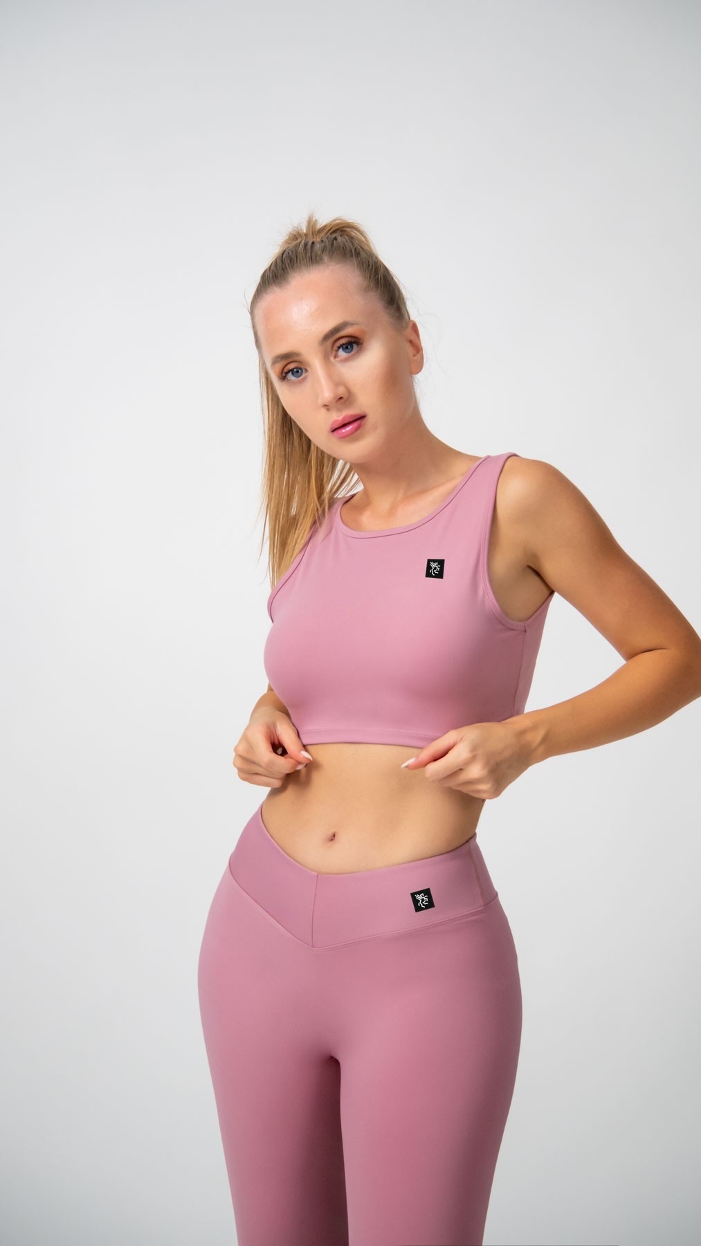 KEEP RISEN Kolsuz Crop Top - Pembe