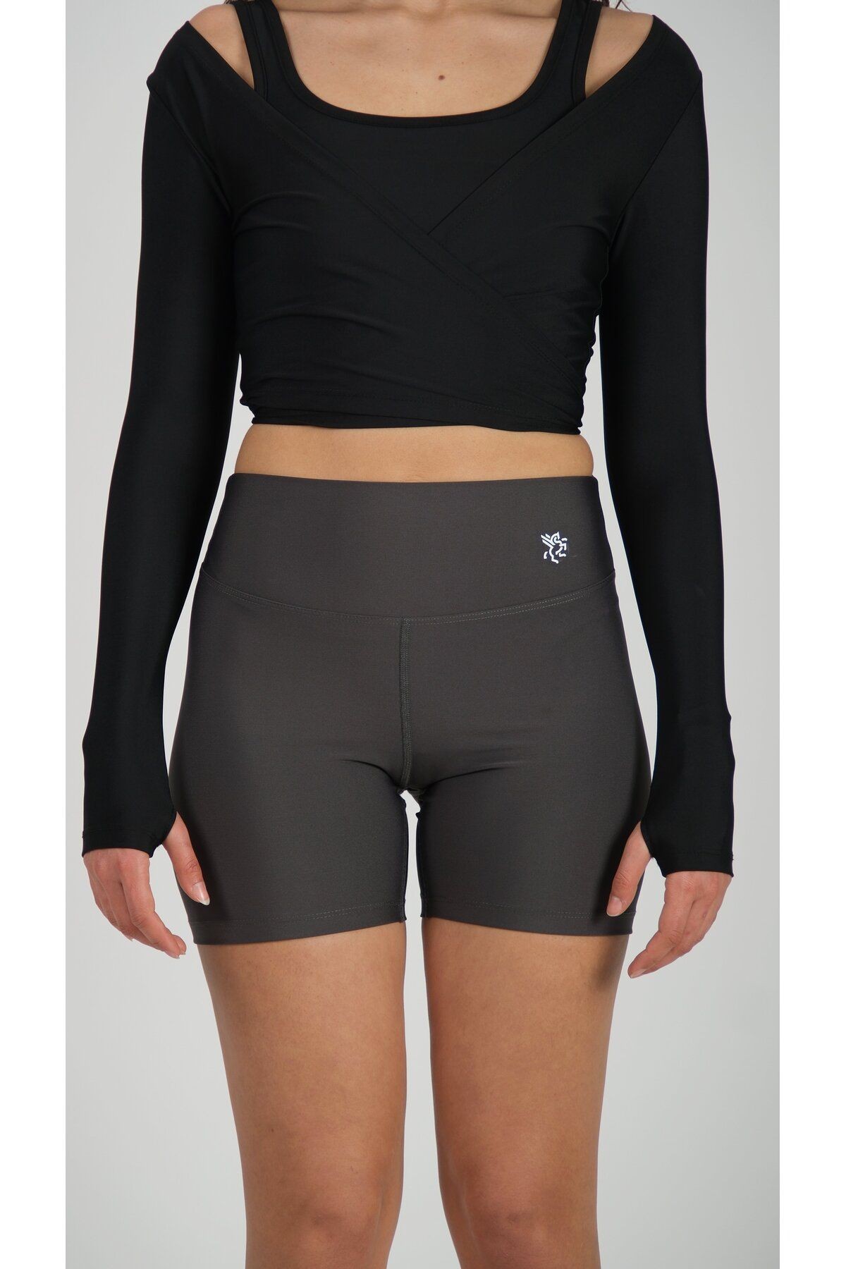 Anvelop Belden Bağlamalı Crop Bluz