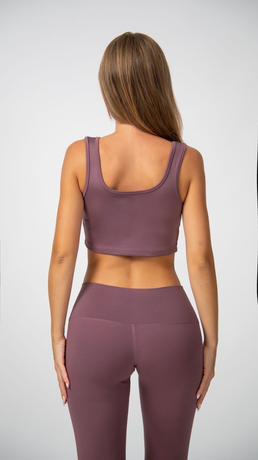 KEEP RISEN Kalın Askılı Crop Top - Mor