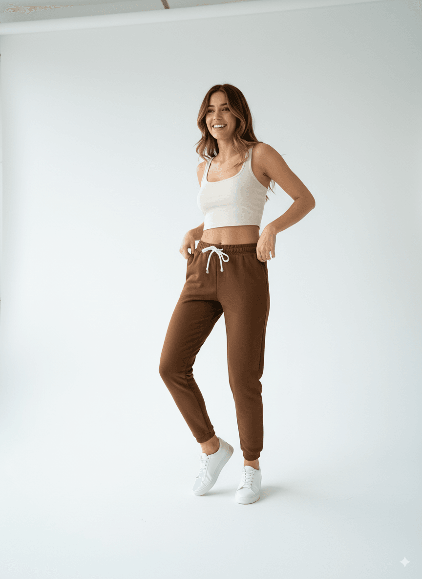 Basic Jogger Eşofman Altı - Kahverengi