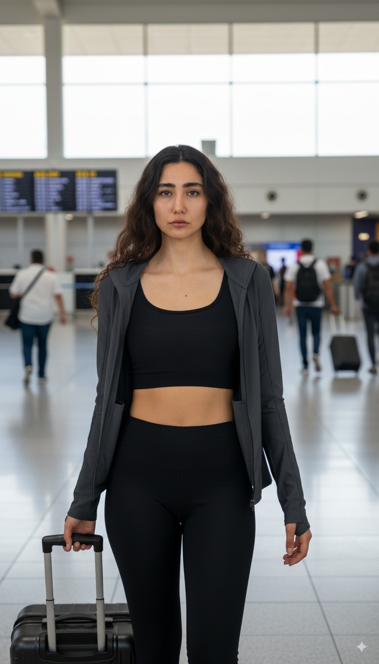 Fermuarlı Çift Cepli Parmak Geçmeli Slim Fit Spor Ceketi Gri - Gri