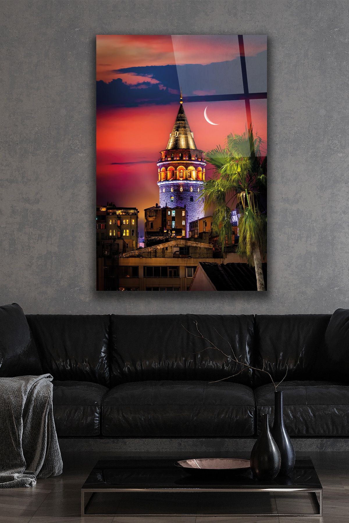 Galata Kulesi Cam Tablo