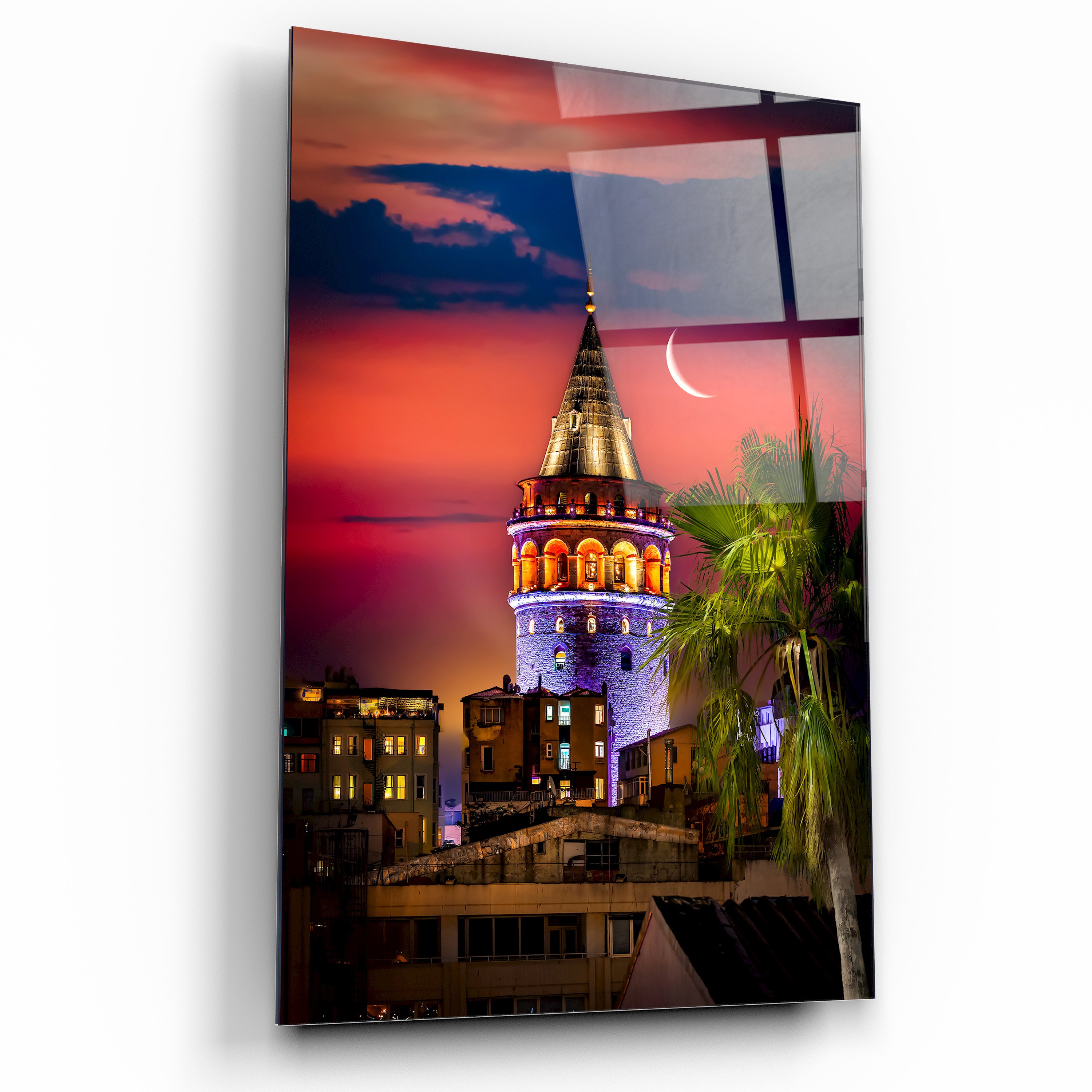 Galata Kulesi Cam Tablo