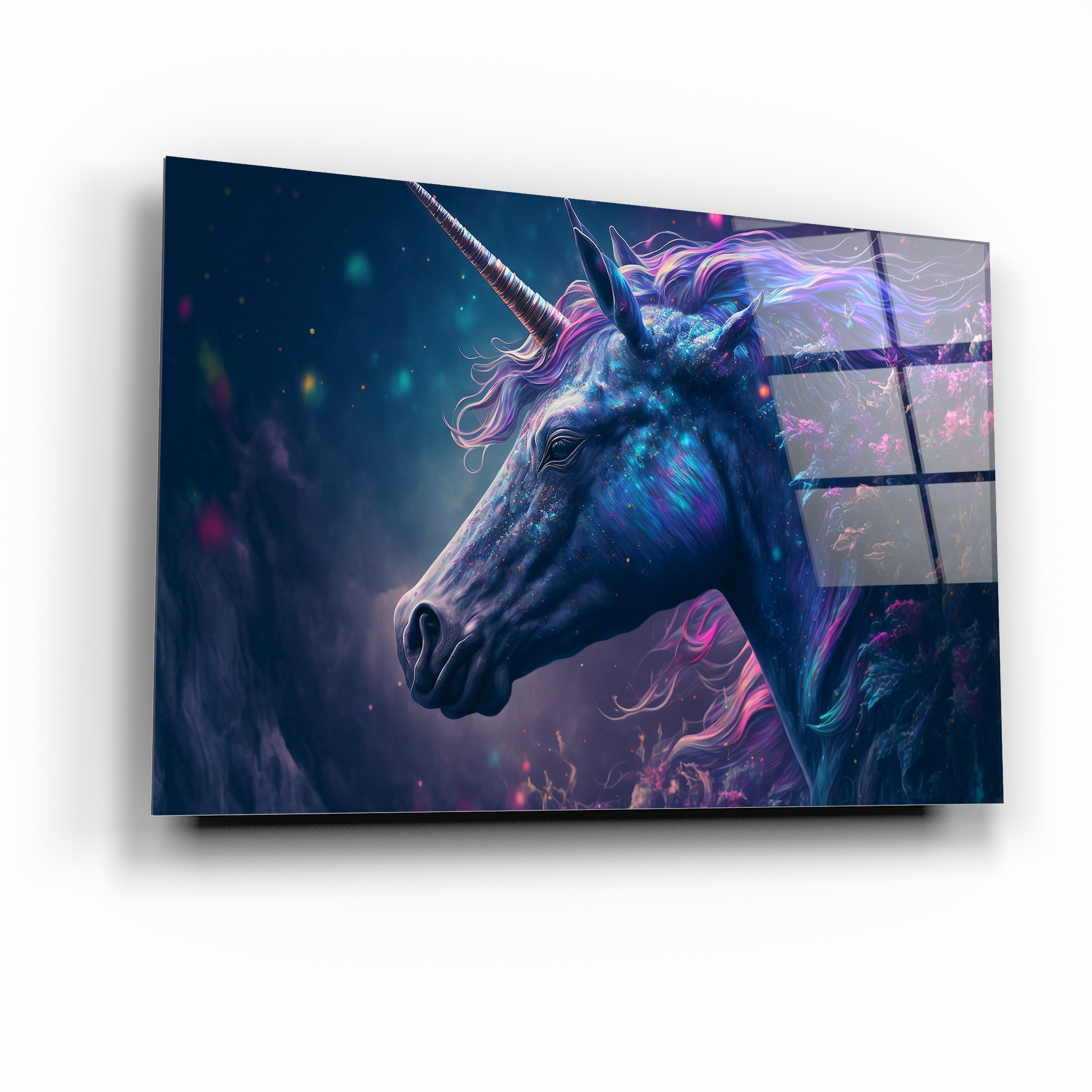 Unicorn Dekoratif Cam Tablo