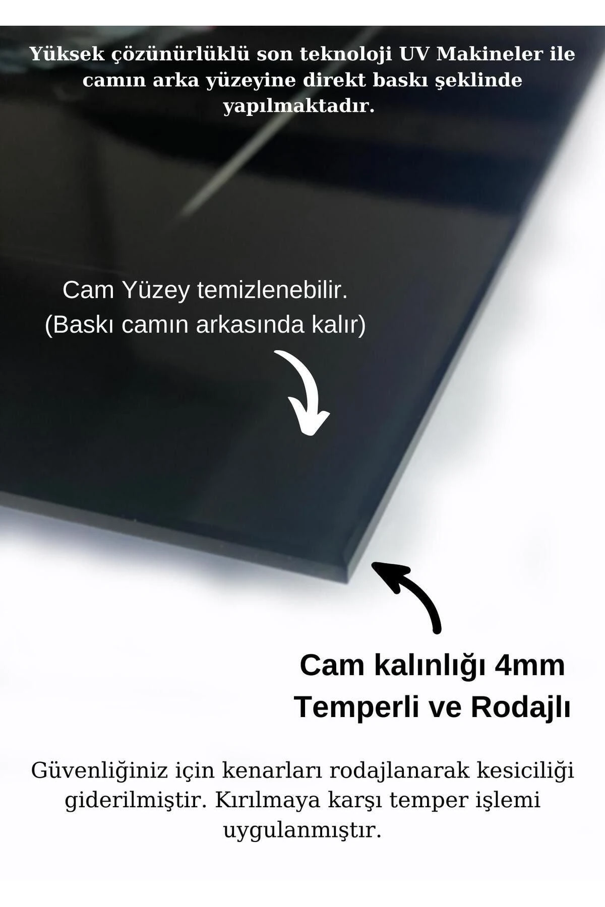 Zambak Çiçeği Dekoratif Cam Tablo
