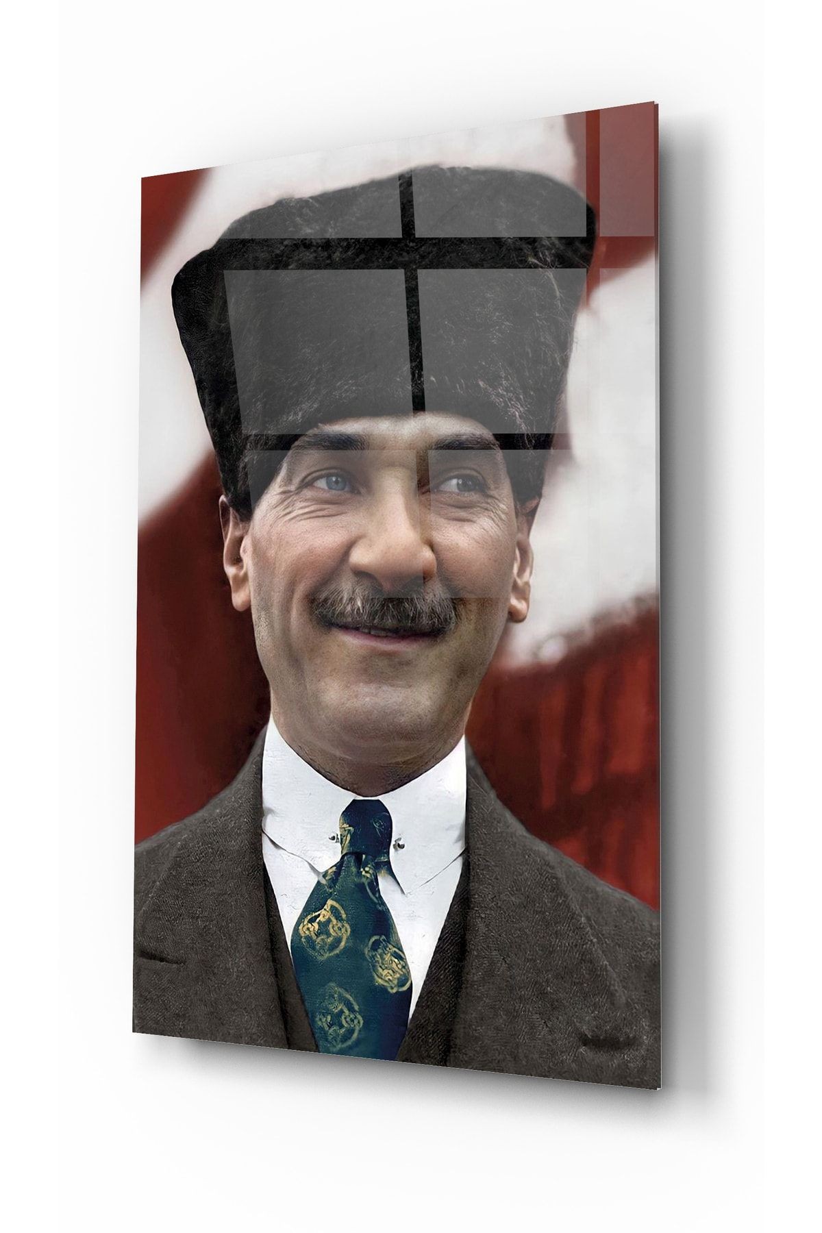 Atatürk 8 Cam Tablo - Atatürk Portre Tablo