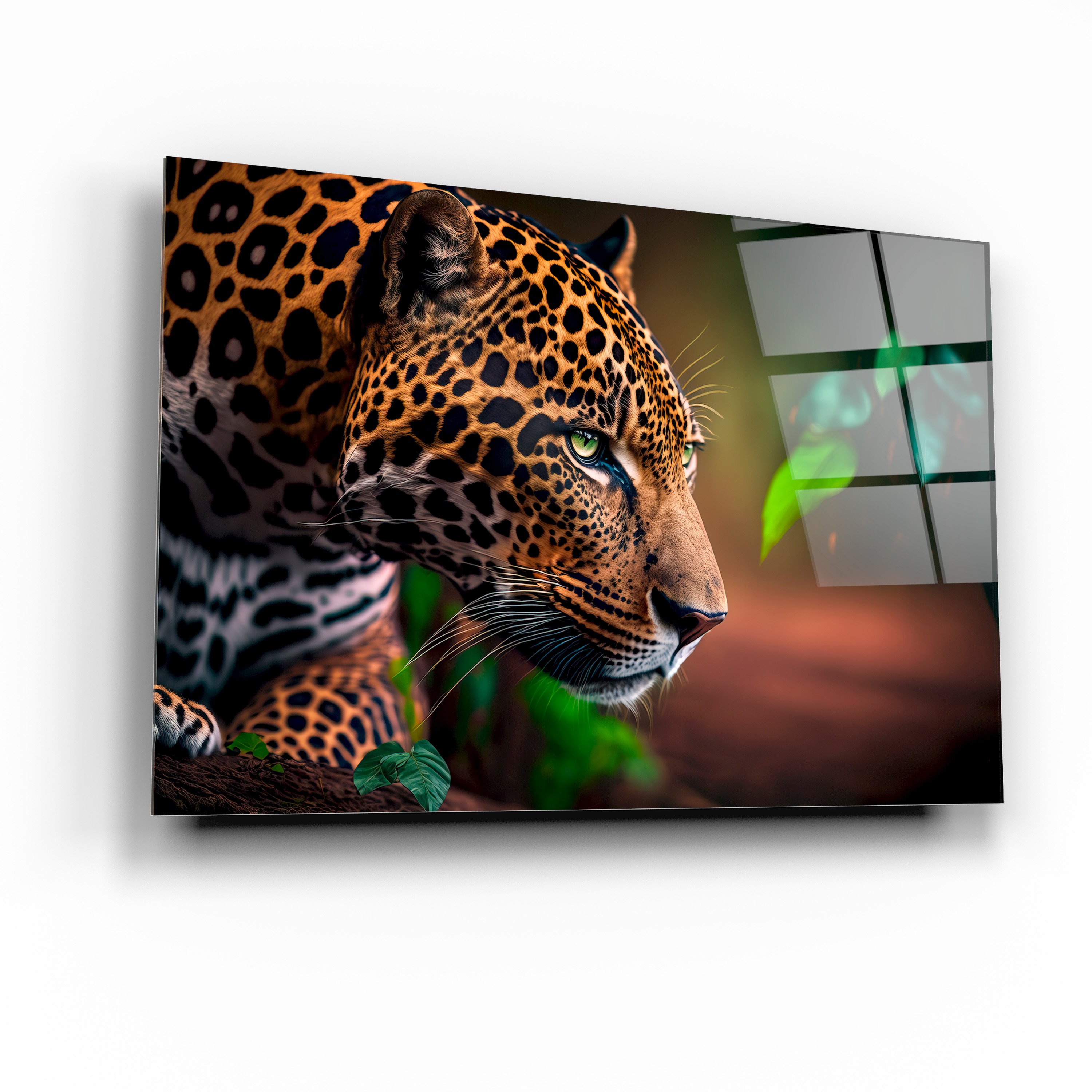 Jaguar 1 Cam Tablo - Dekoratif Cam Tablo