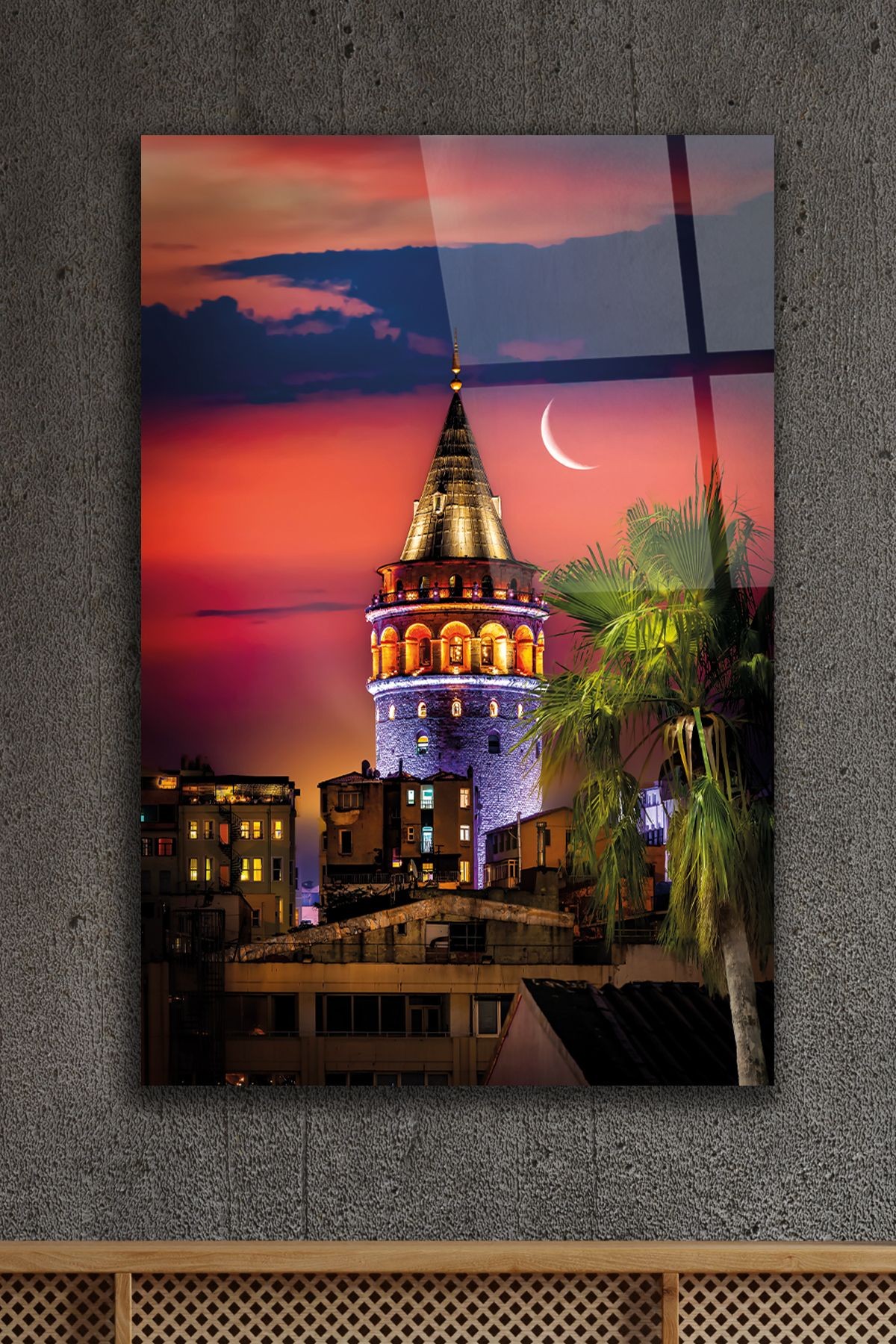 Galata Kulesi Cam Tablo