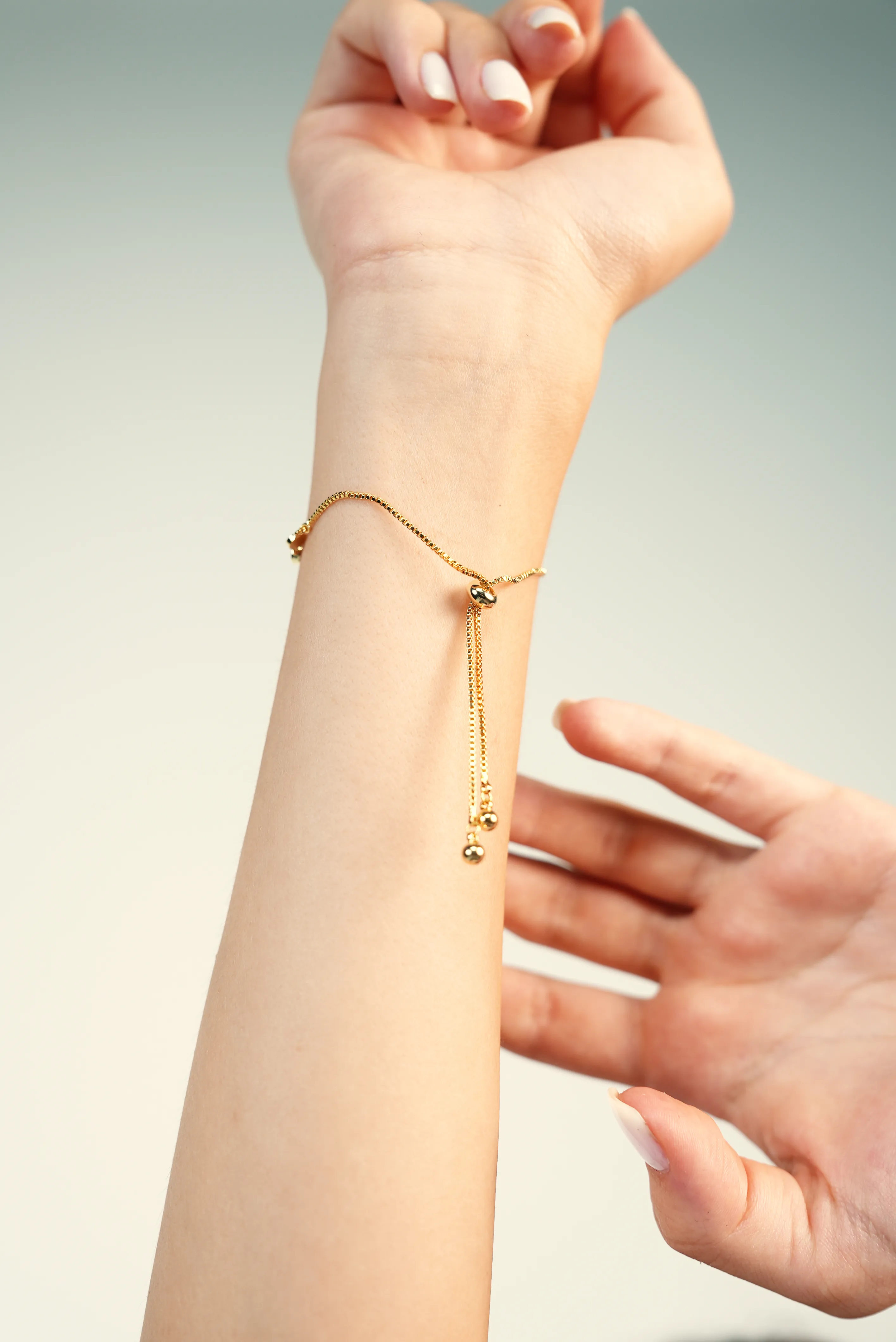 Mermer Detaylı Gold Bileklik