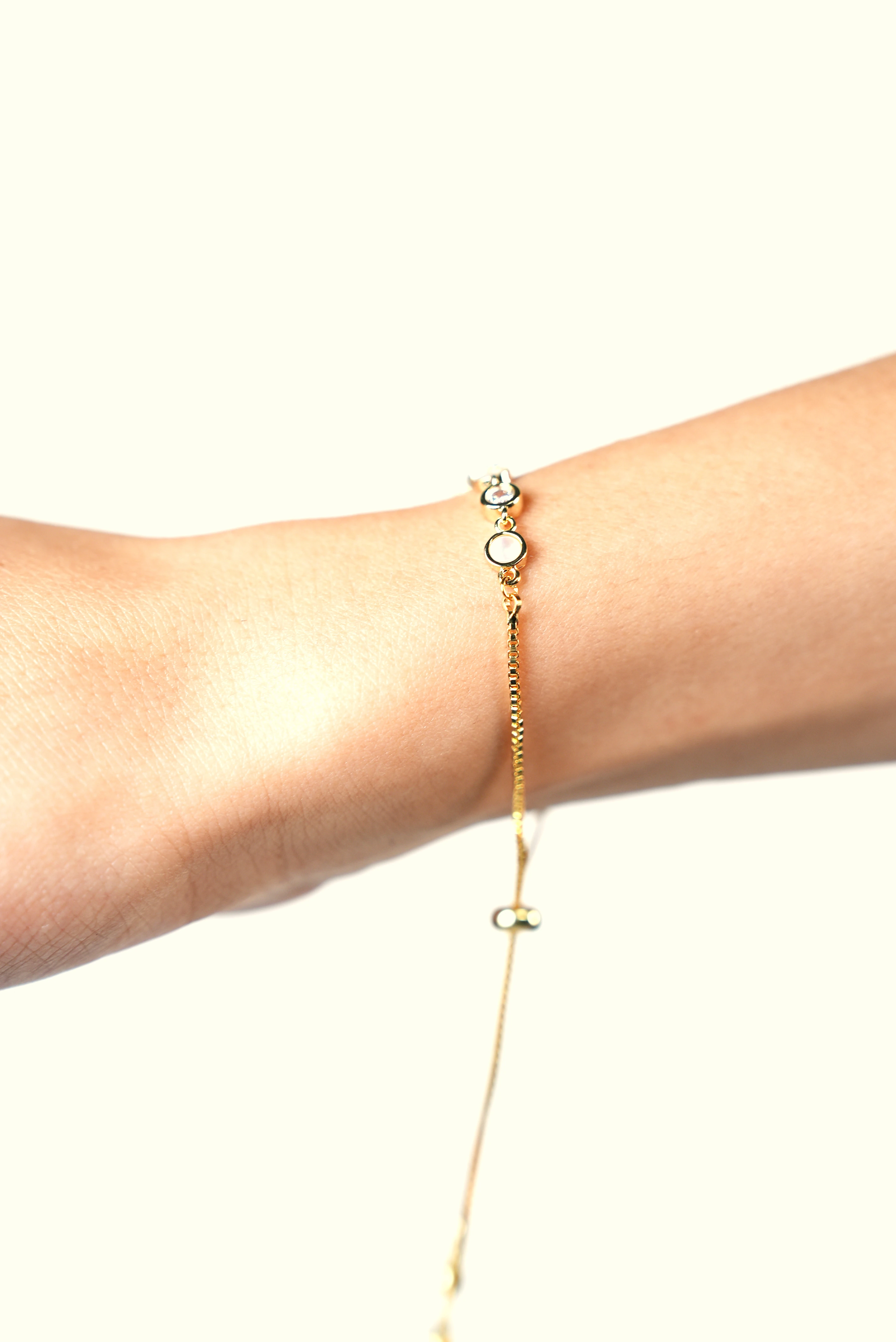Mermer Detaylı Gold Bileklik