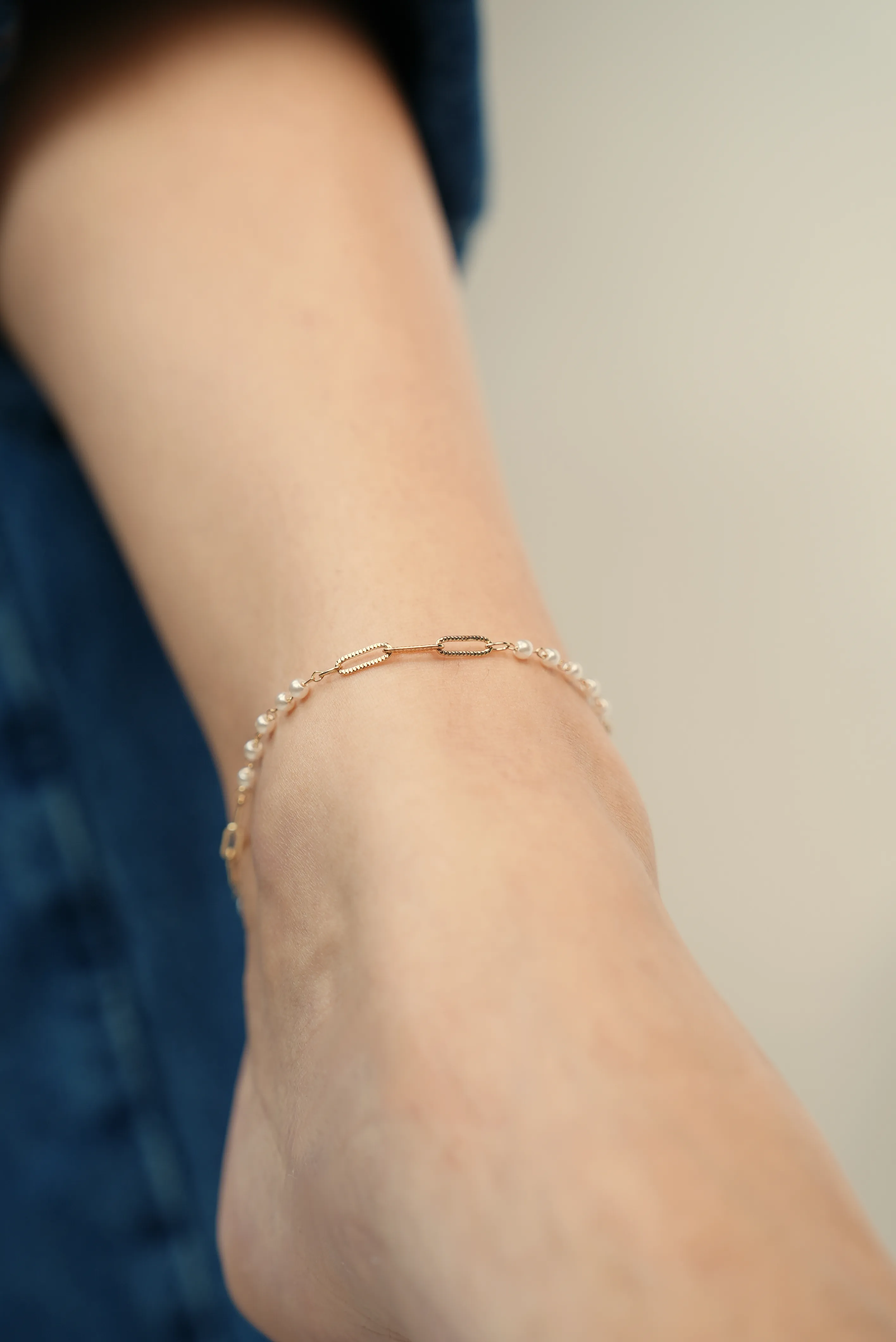 İnci Detaylı Halhal