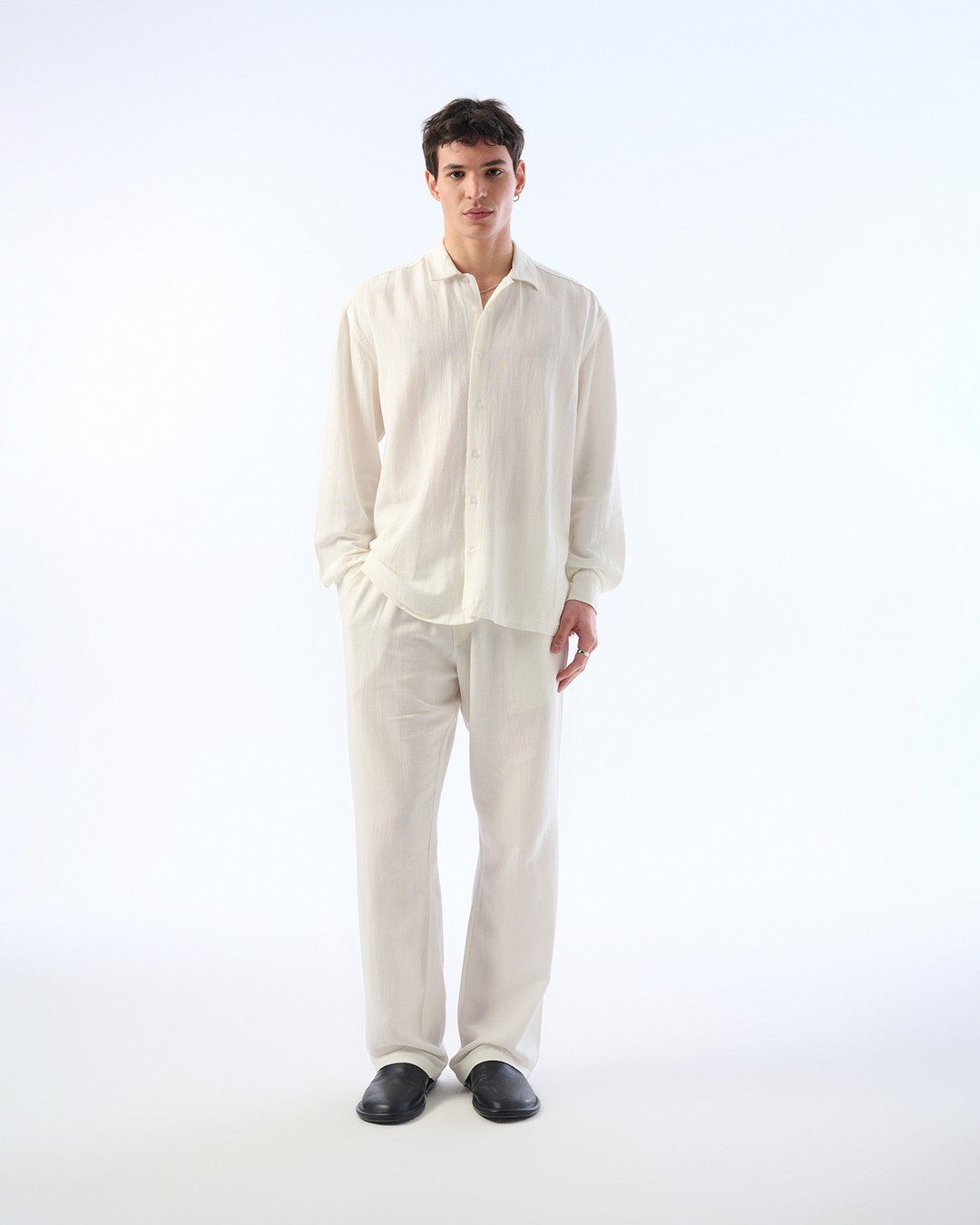 Oversize, Alaçatı Keten, Yıkamalı Gömlek 