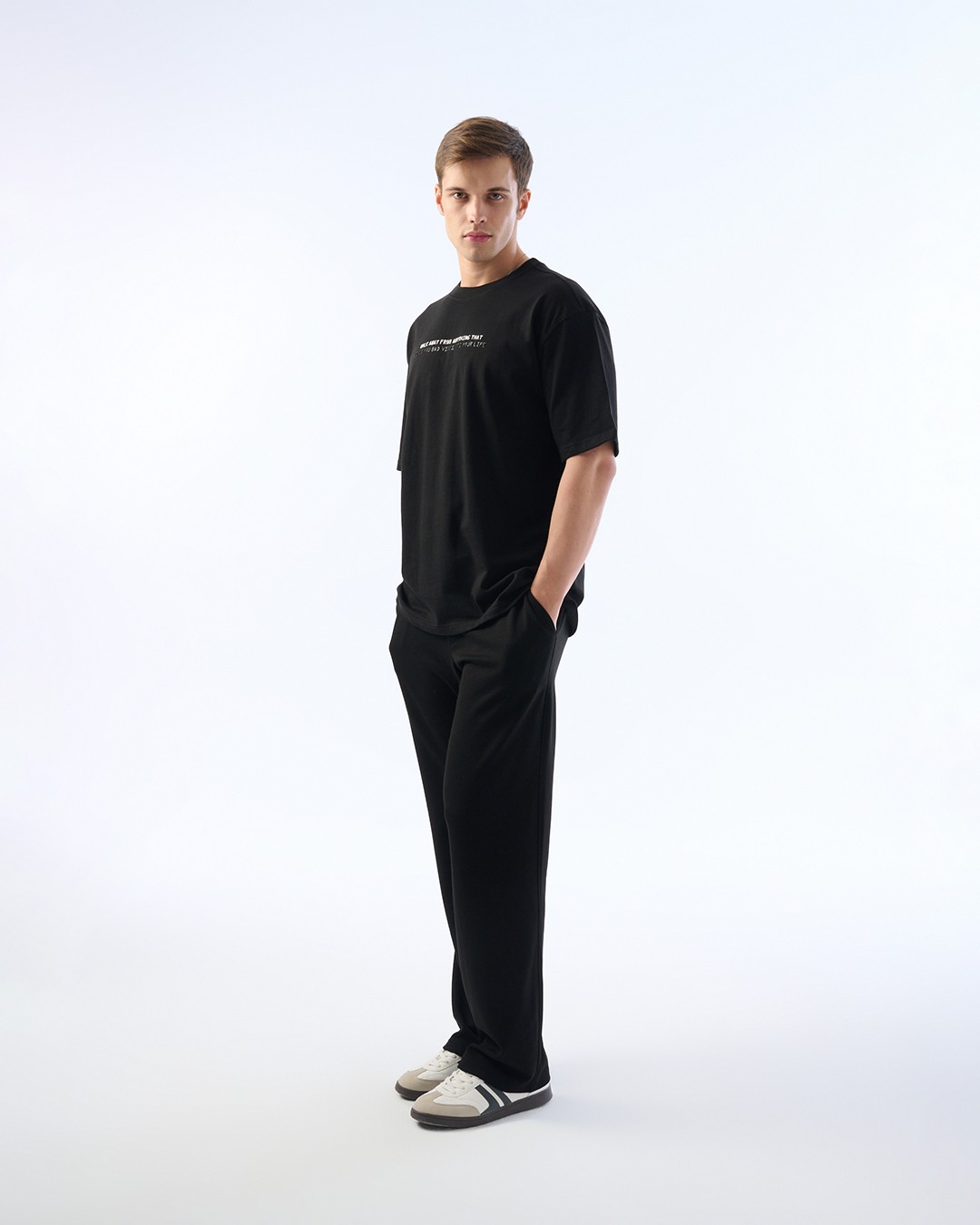 Erkek Oversize Boxyfit Kesim,Yazı Detaylı Baskı, 30/2 Supreme Tişört