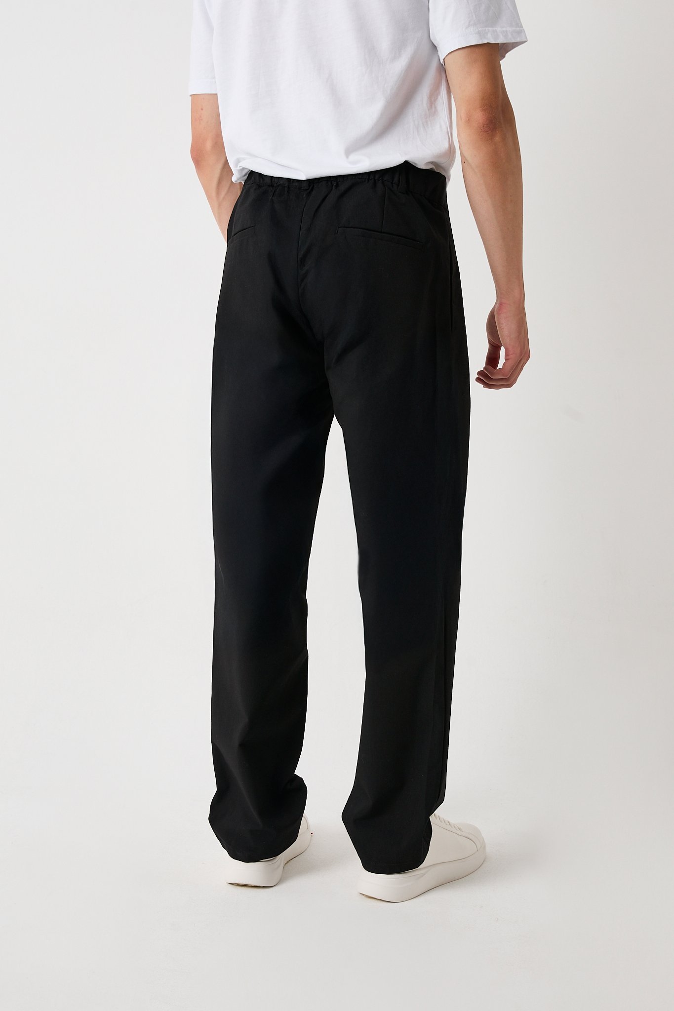 Erkek Baggy Pantolon, Bez Ayağı Kumaş, Çift Pileli Pantolon