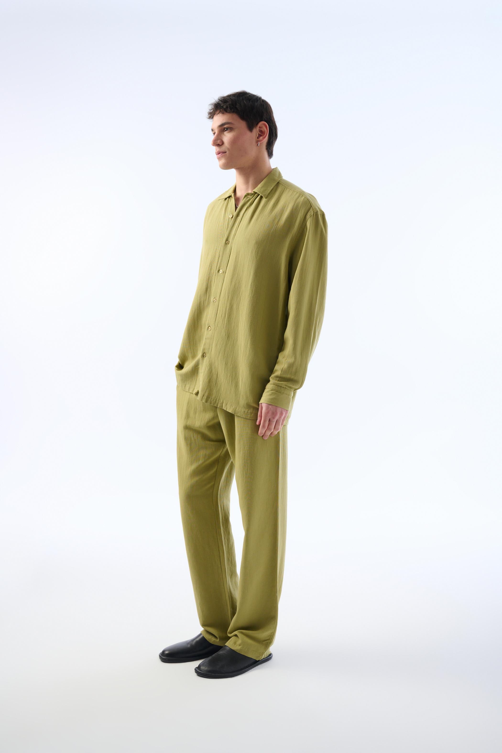  Baggy Kesim Keten Yıkamalı Pantolon