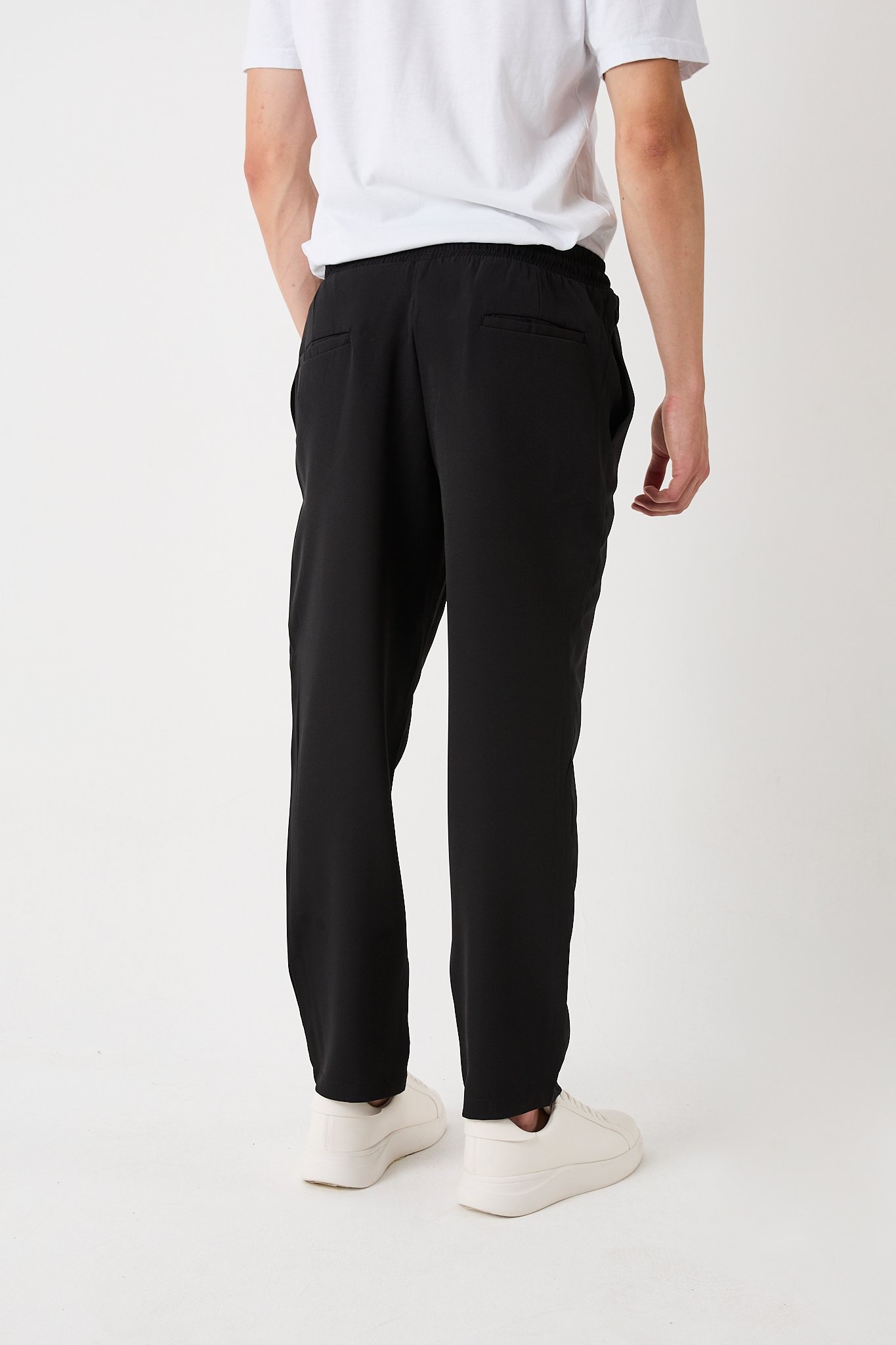 Erkek Regular Kesim Pantolon, Belden Lastik Detaylı, Double Dokuma