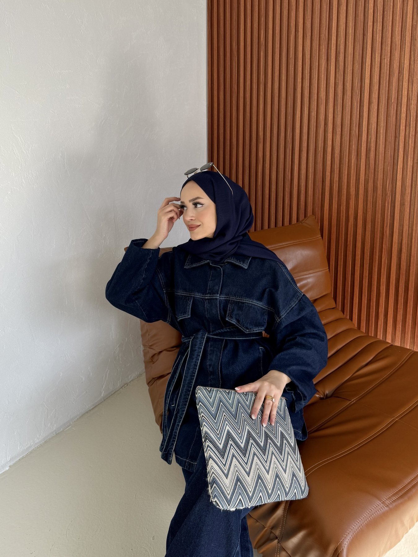Kuşaklı Denim Takım 3-2230