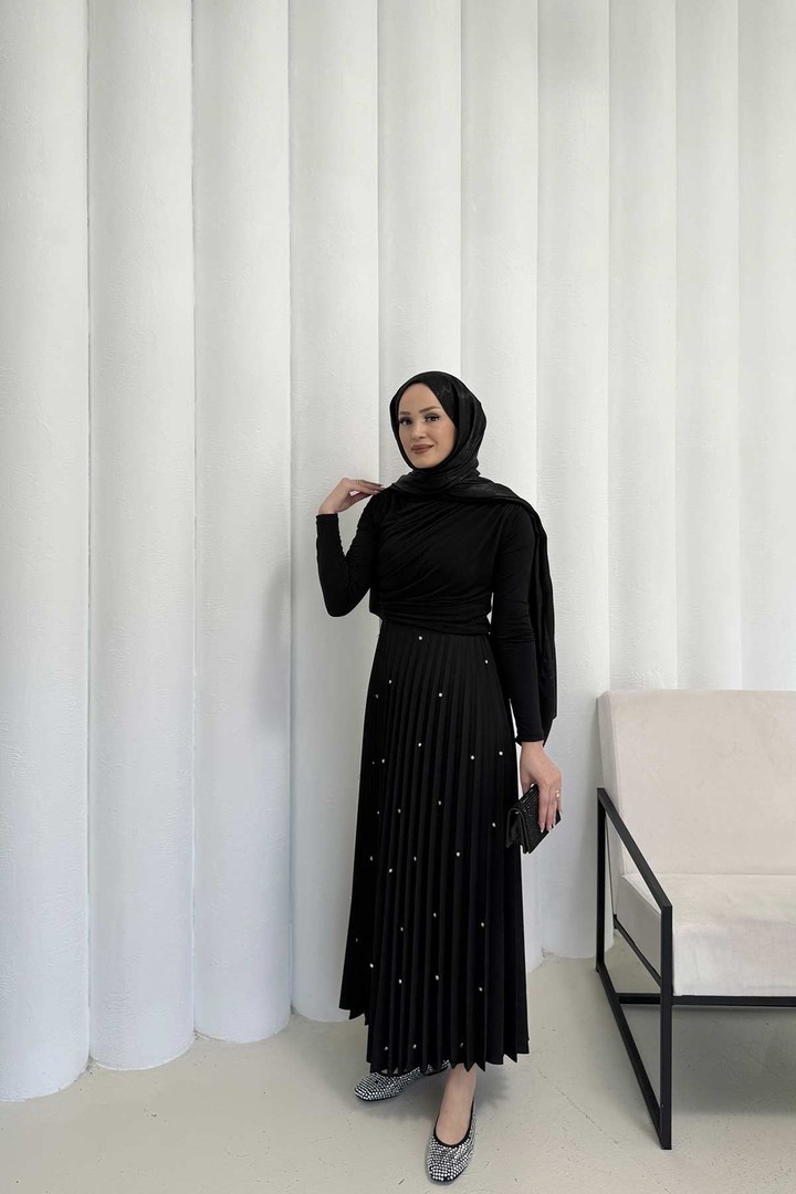 Taşlı Pilise Etek 32-3541