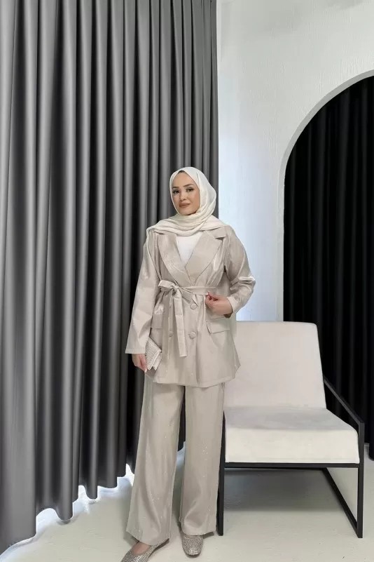 Taşlı Ceketli Takım 32-3530