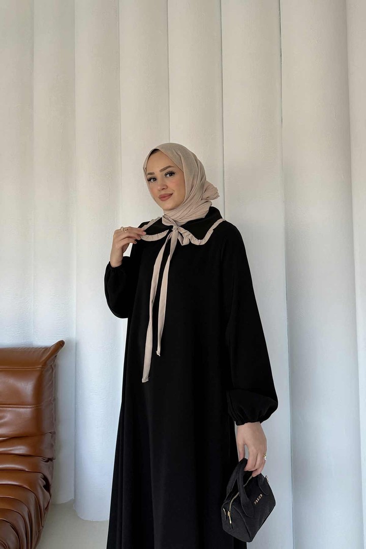 Yaka Detaylı Elbise 32-2309