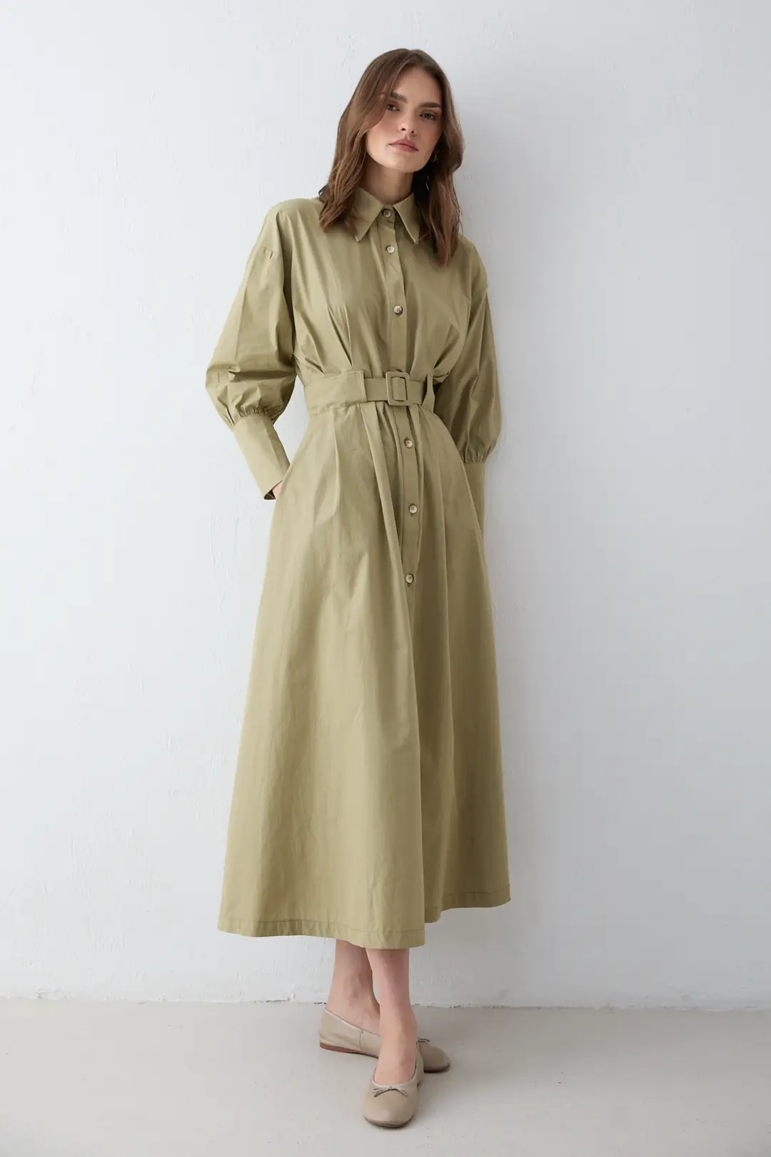 Poplin Elbise 32-2707 · 4