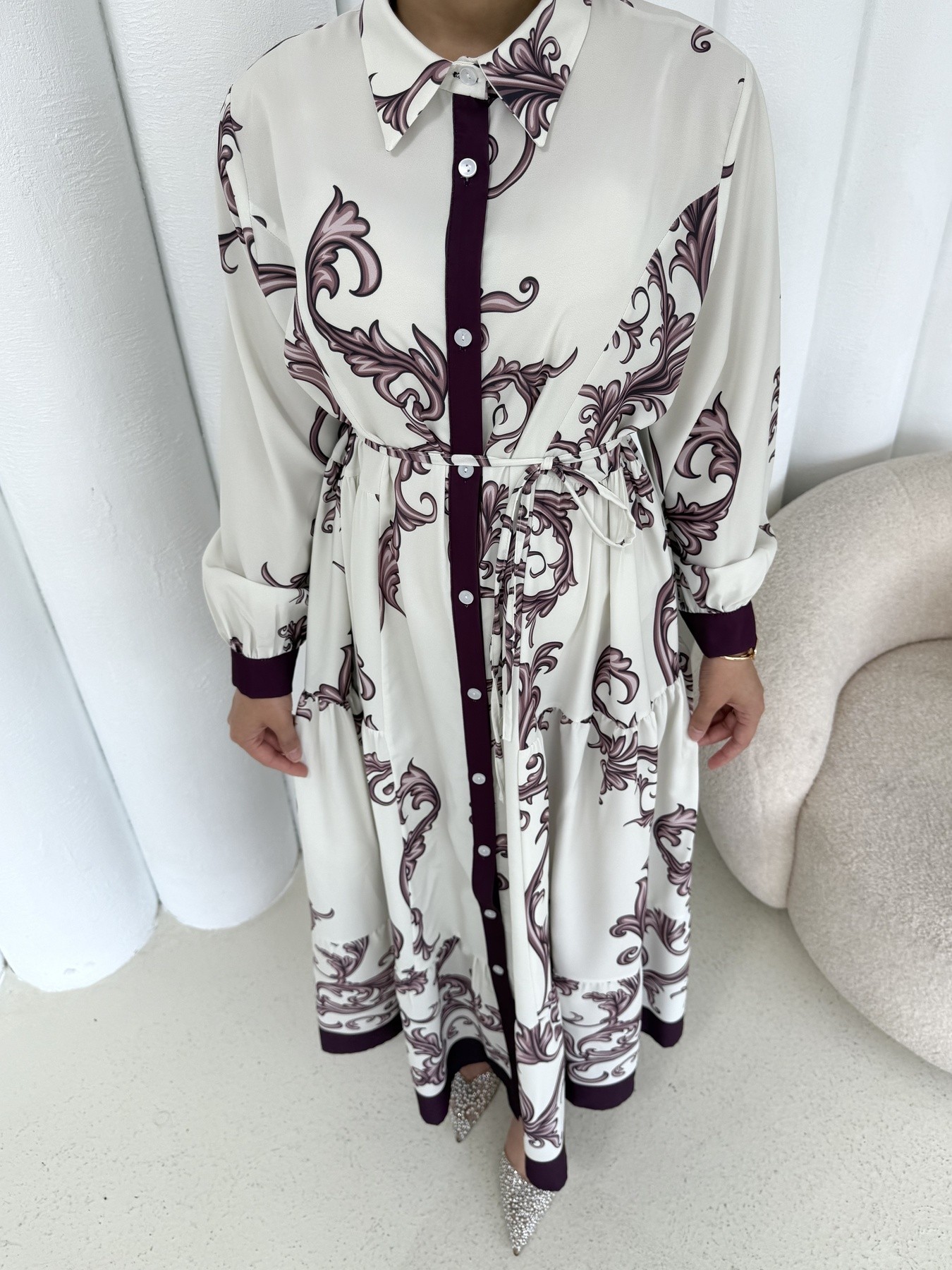 Desenli Elbise 32-2367