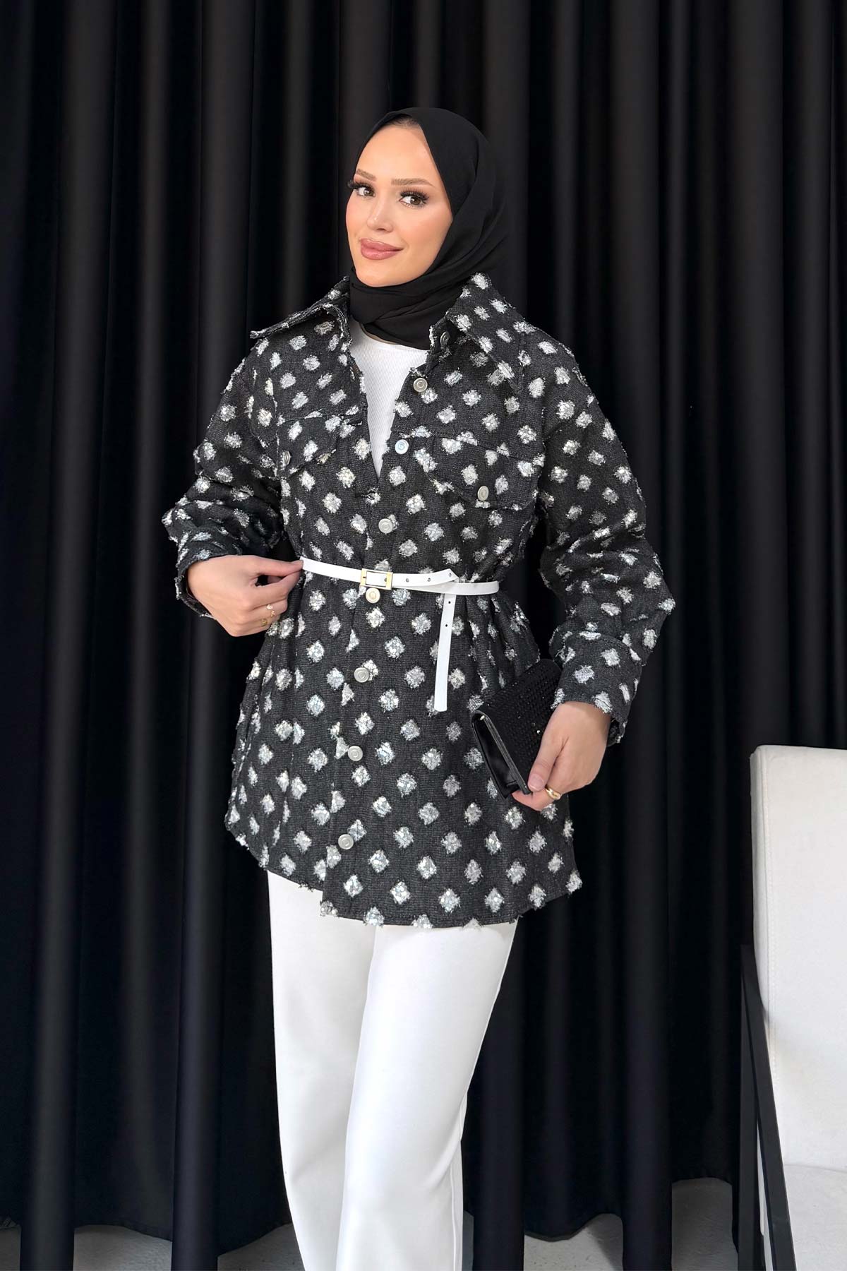 Pullu Kot Ceket 32-3420