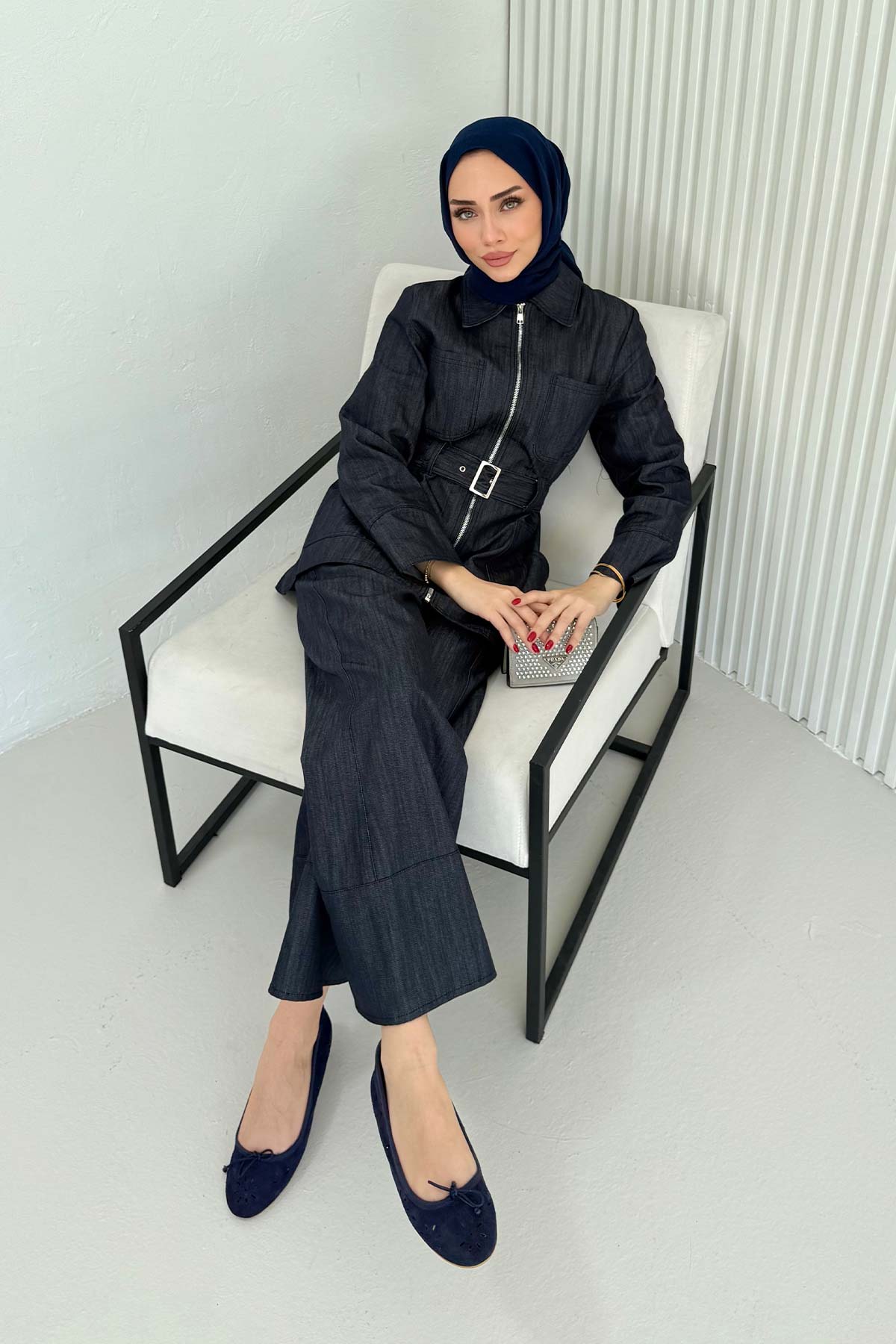 Denim Kemerli Takım 32-3716