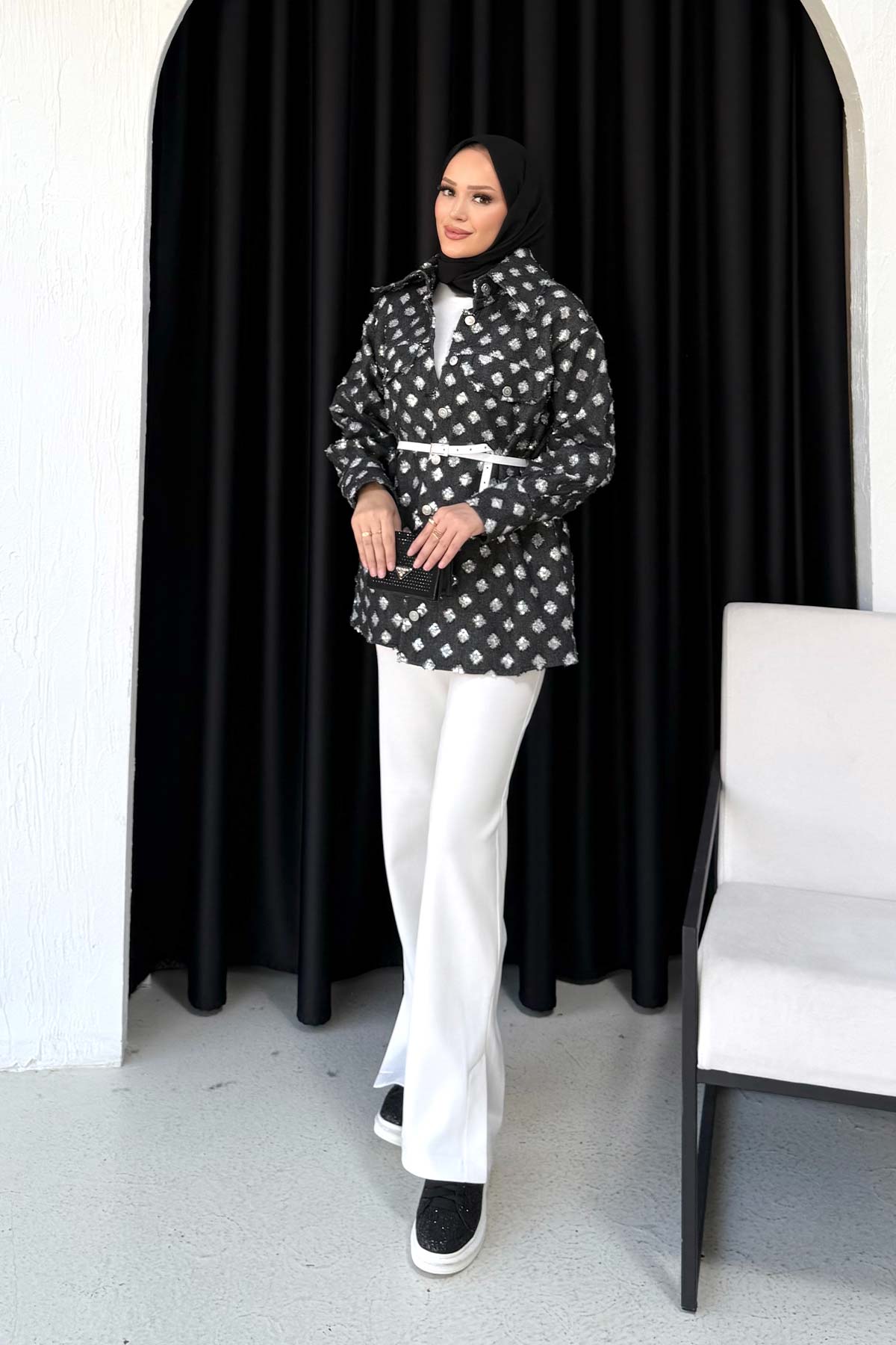 Pullu Kot Ceket 32-3420