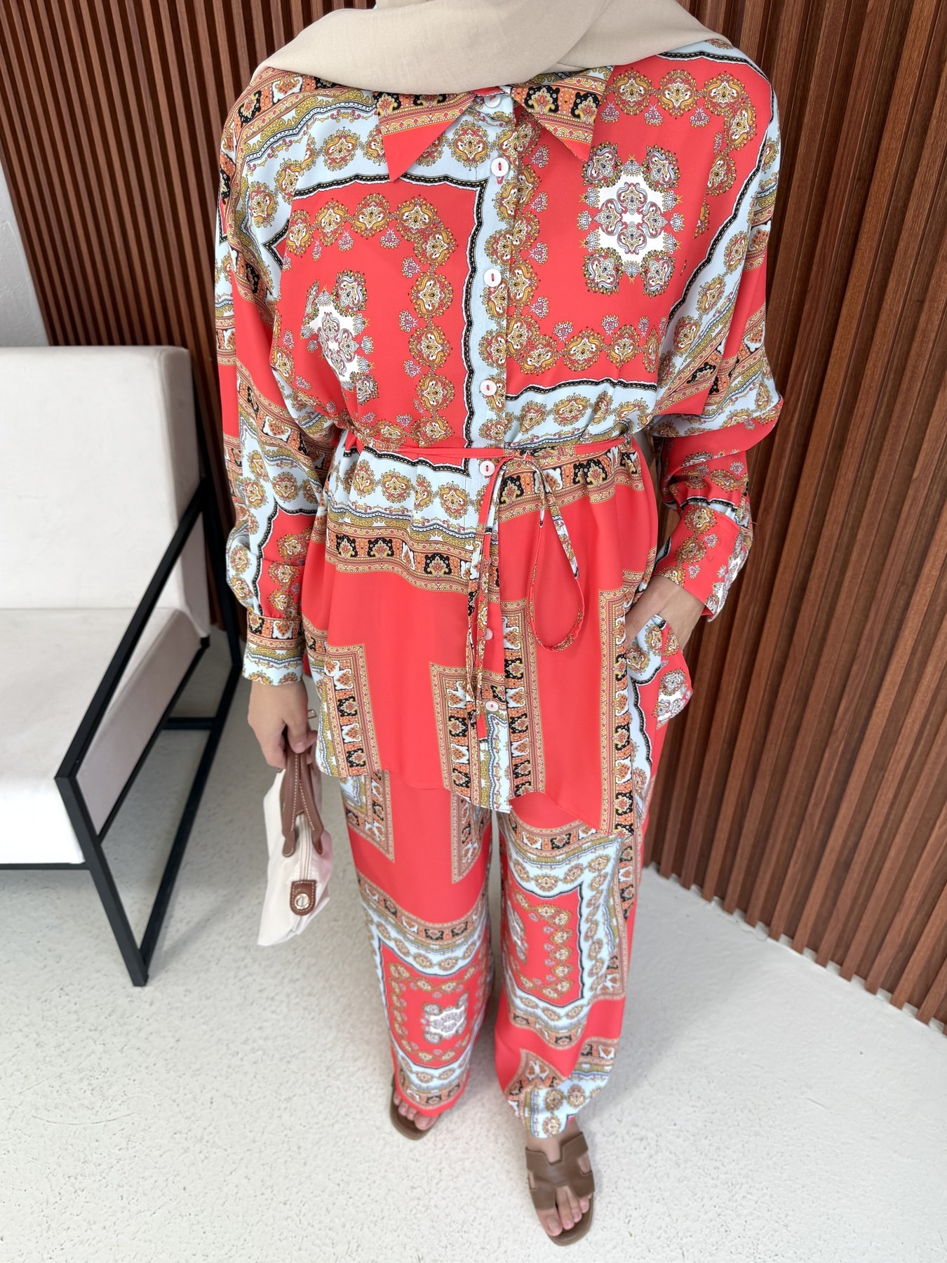 Desenli Gömlekli Takım 32-2385