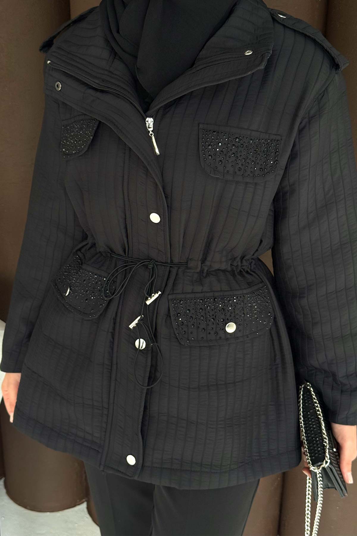 Kapitone Taşlı Kap 32-3711