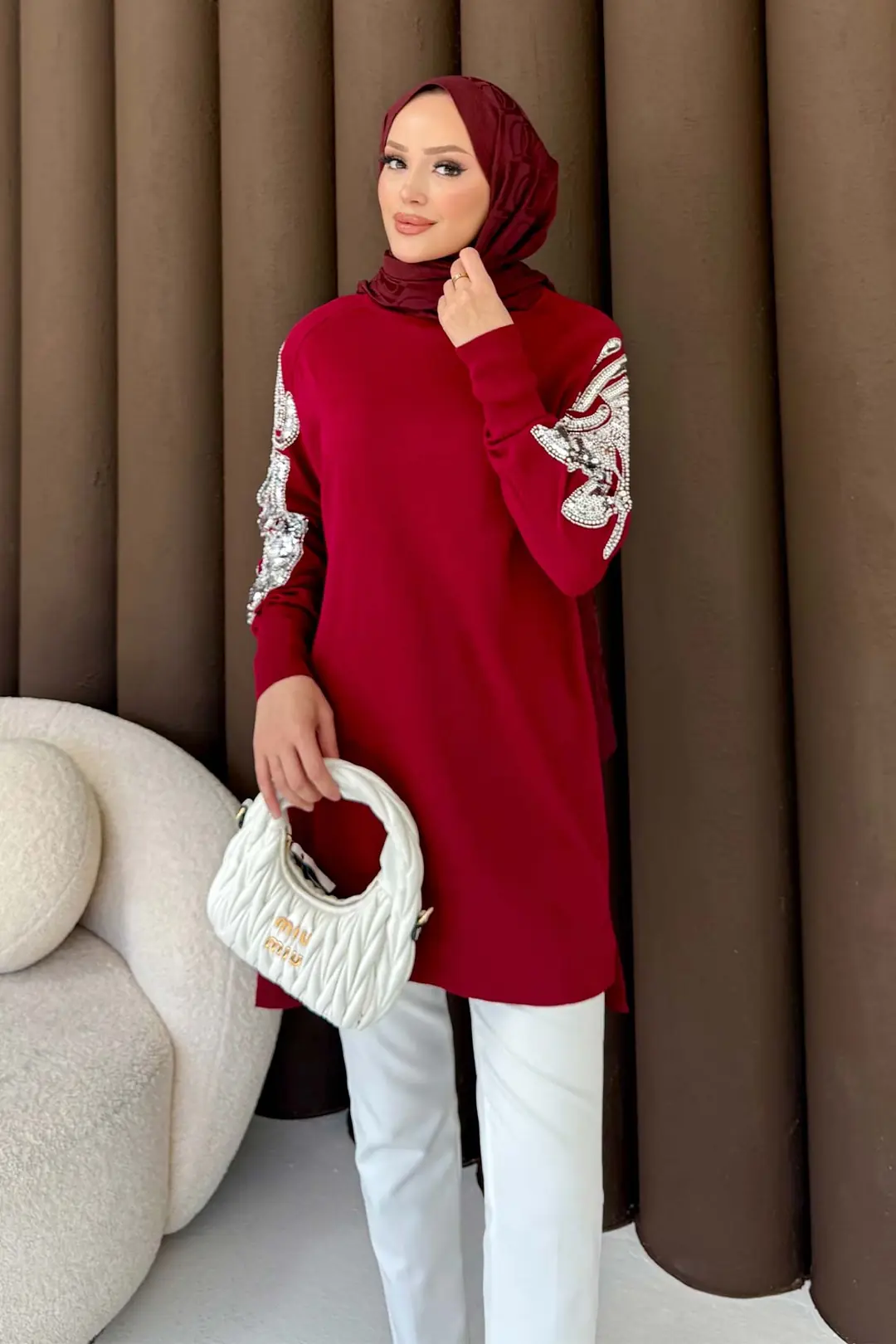 Taşlı Triko Tunik 70-2494 · 4