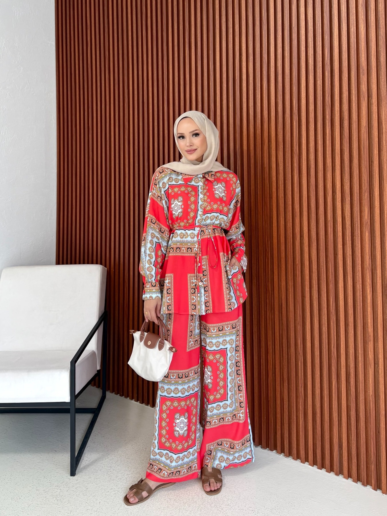 Desenli Gömlekli Takım 32-2385