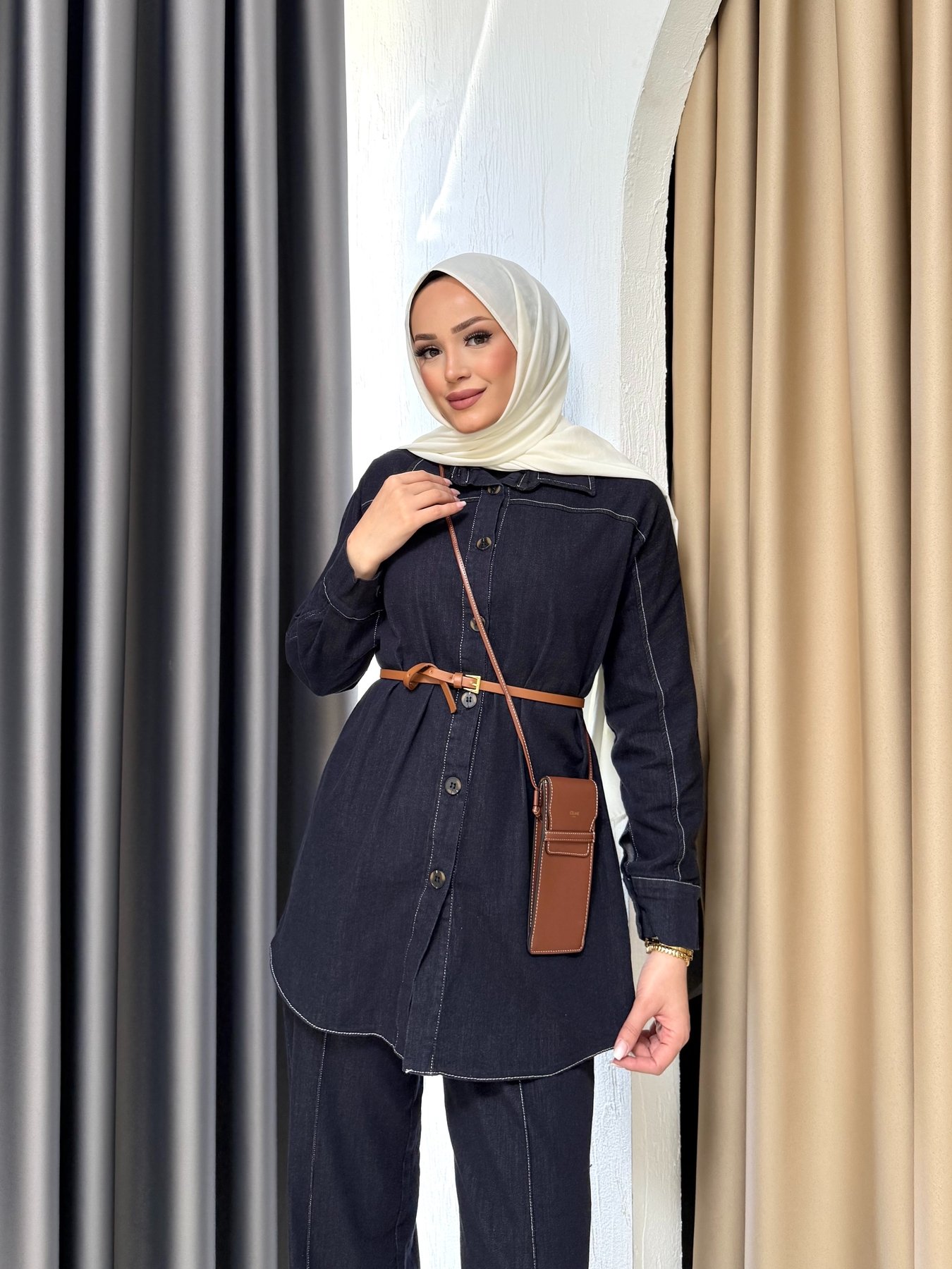 Kemerli Denim Takım 3-3305