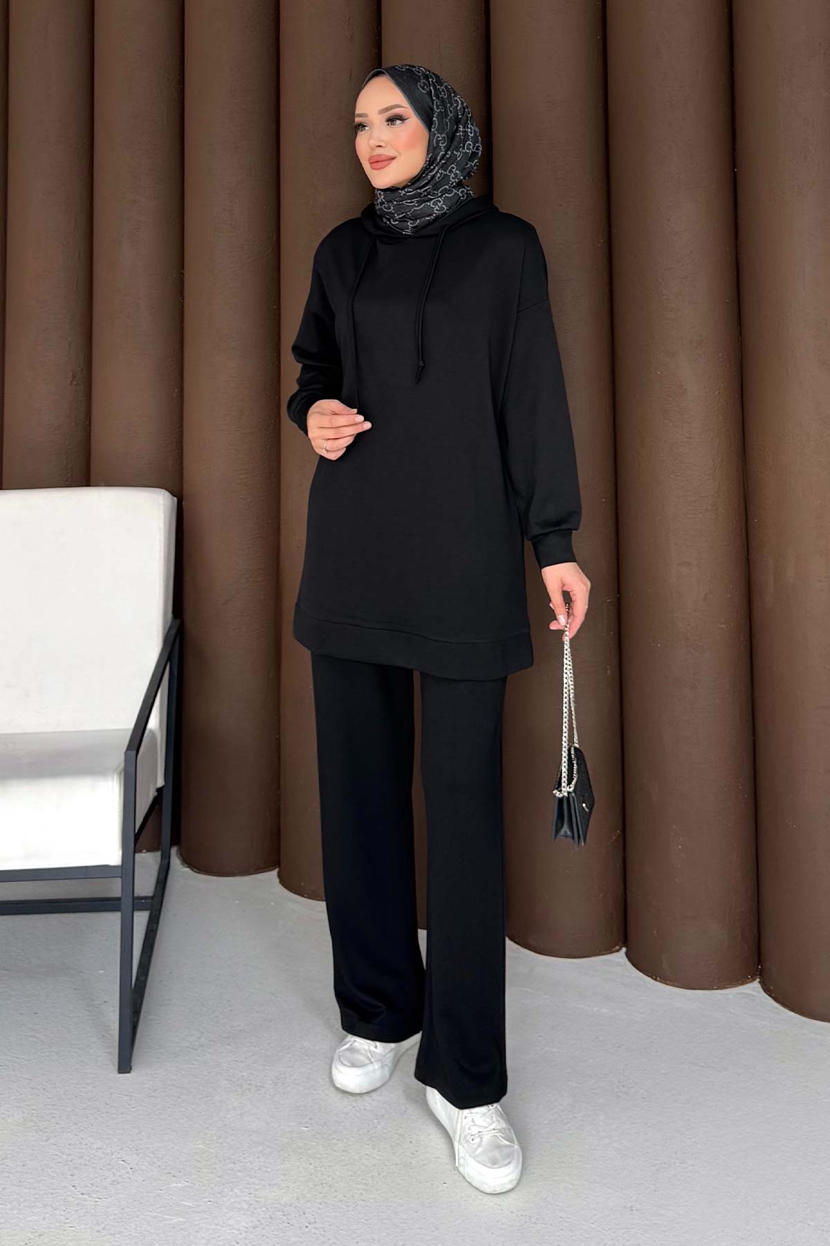 Kapüşonlu Basic Modal Takım 76-5501