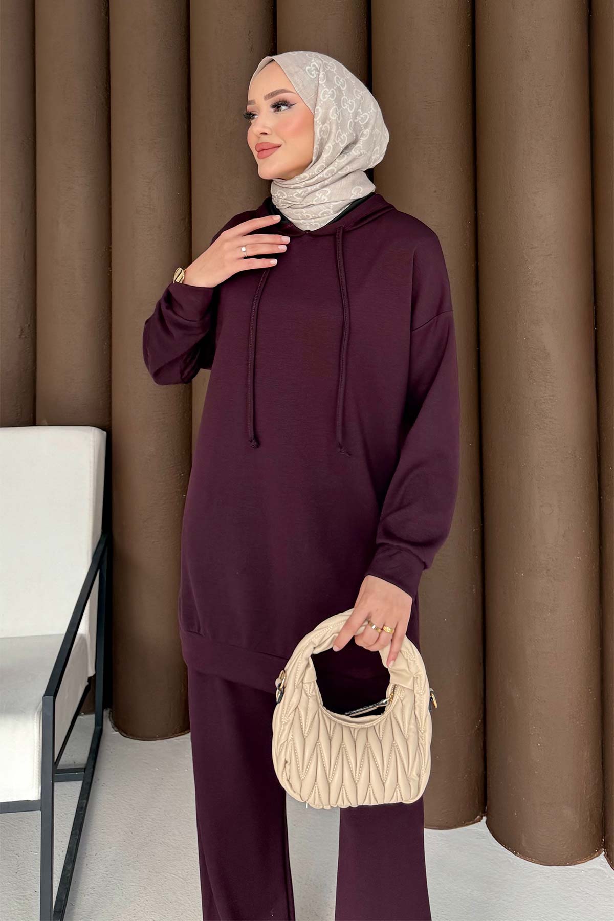 Kapüşonlu Basic Modal Takım 76-5501