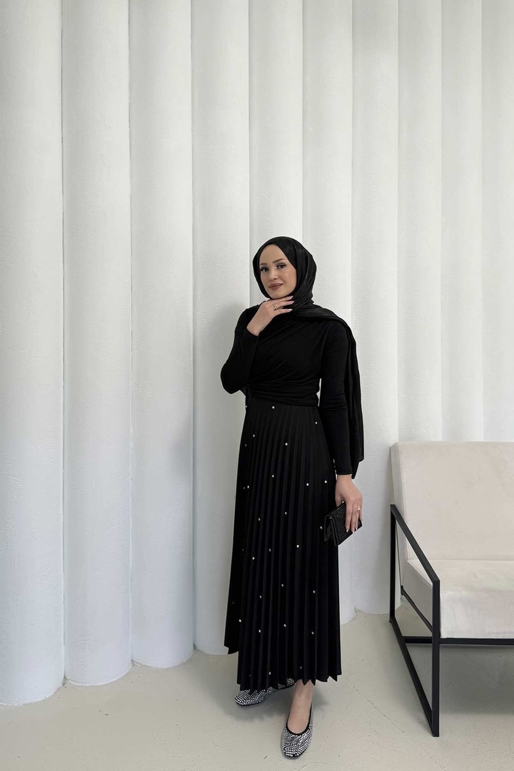 Taşlı Pilise Etek 32-3541