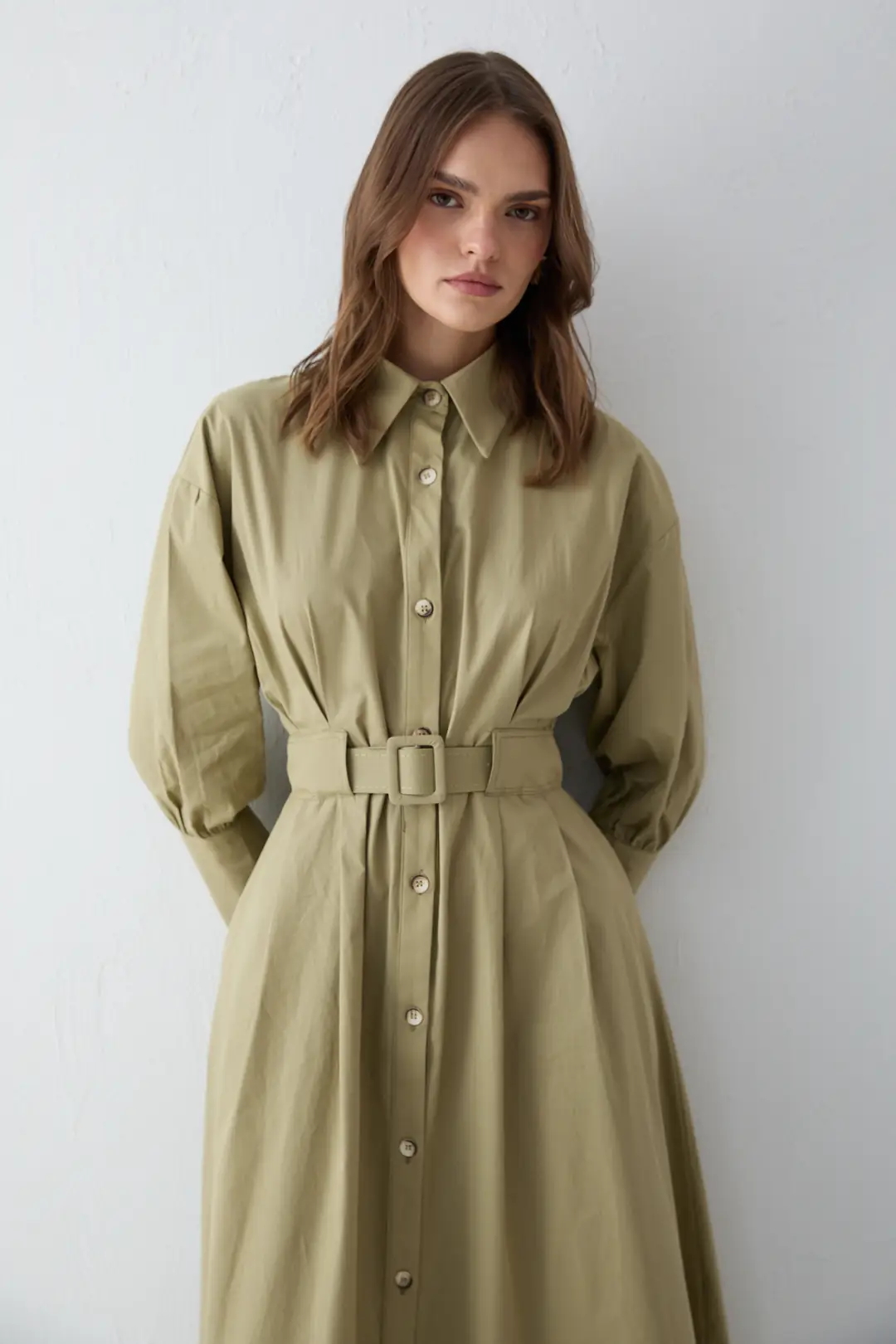 Poplin Elbise 32-2707 · 5
