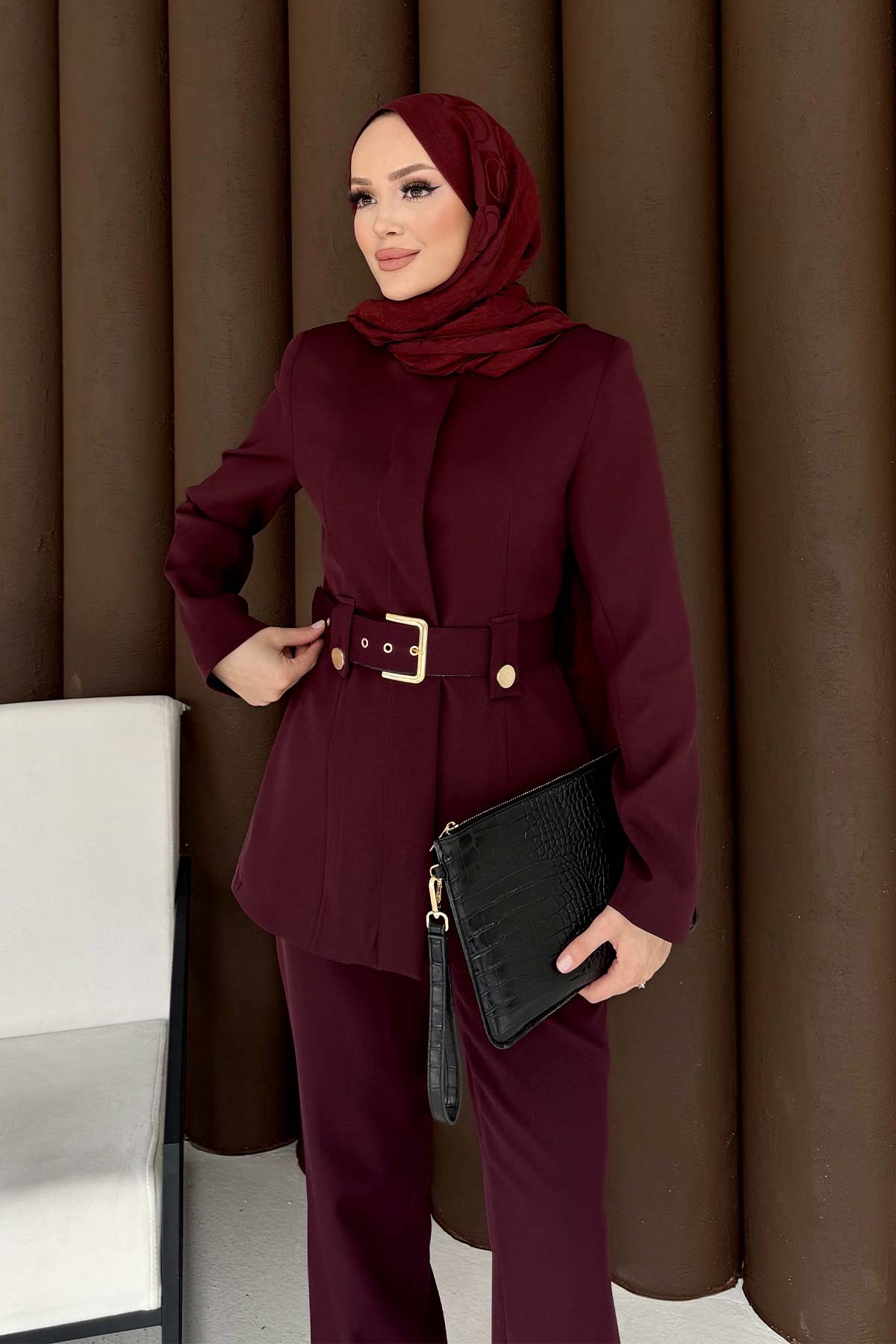 Kemerli Ceketli Takım 32-3304