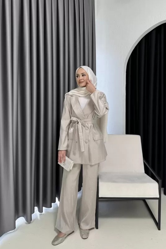 Taşlı Ceketli Takım 32-3530