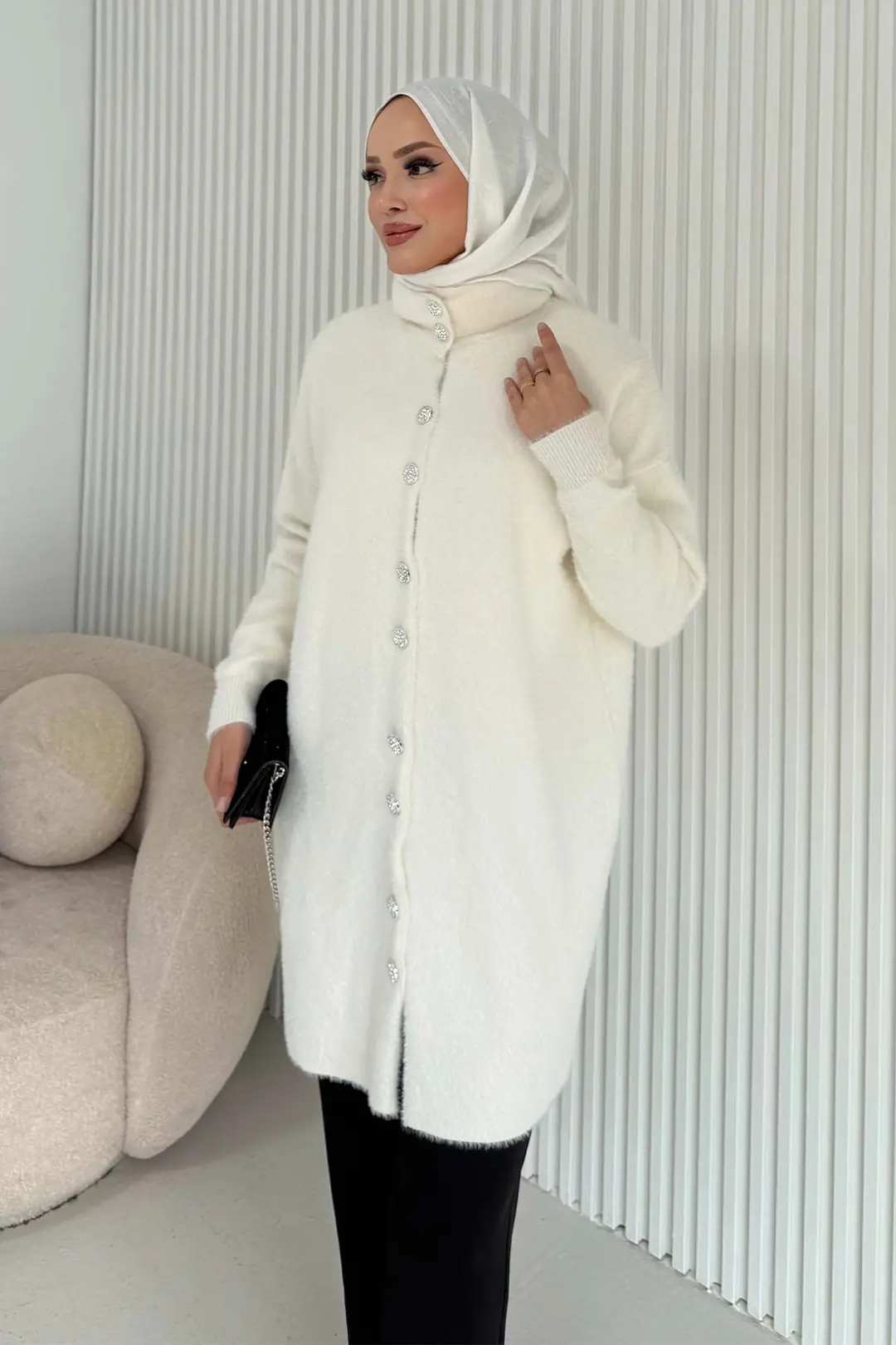 Düğmeli Triko Hırka 70-2447 · 4