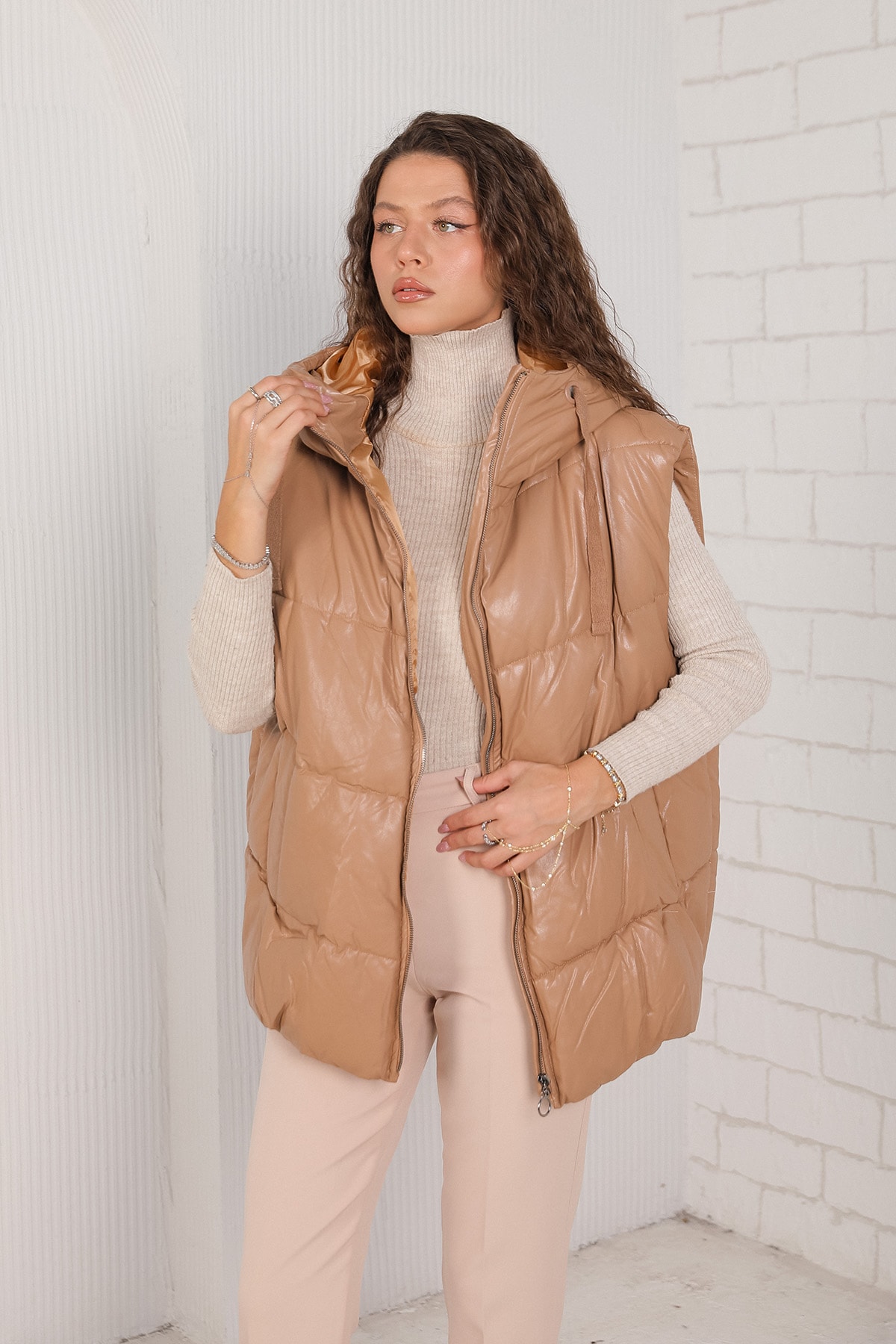 Suni Deri Yelek 32-7638